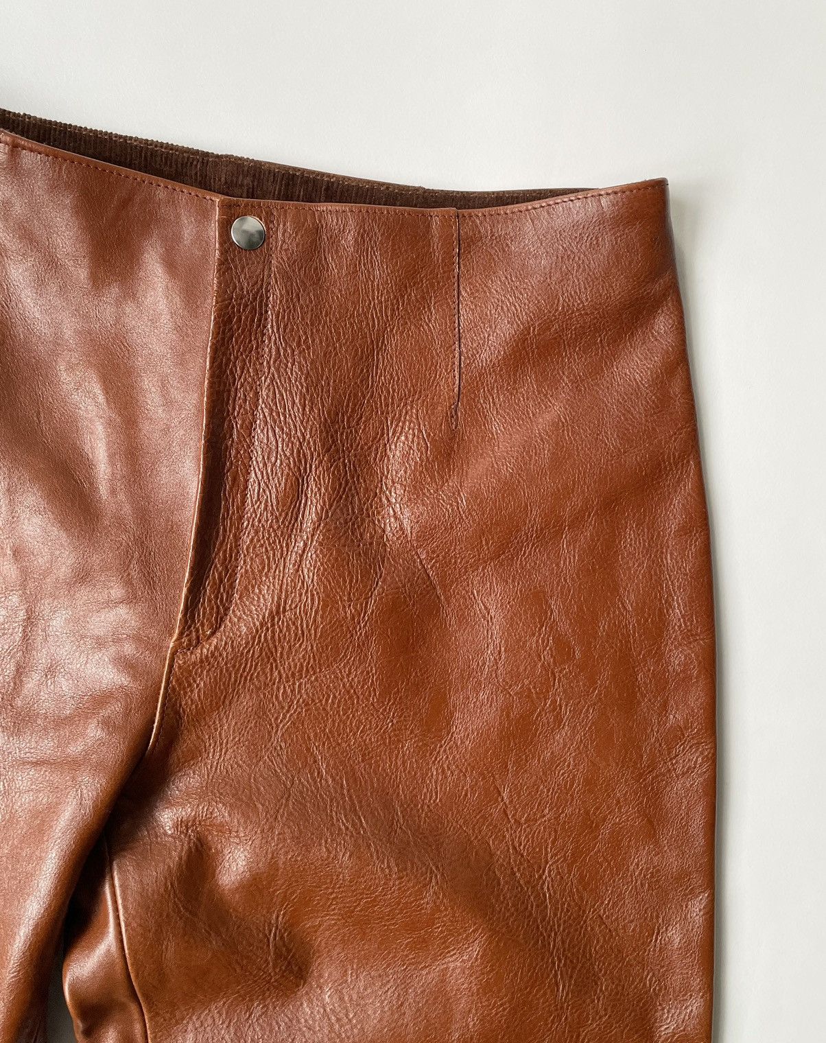 Our Legacy Cognac Leather ‘Biker’ Trousers Size US 30 / EU 46 - 5 Thumbnail