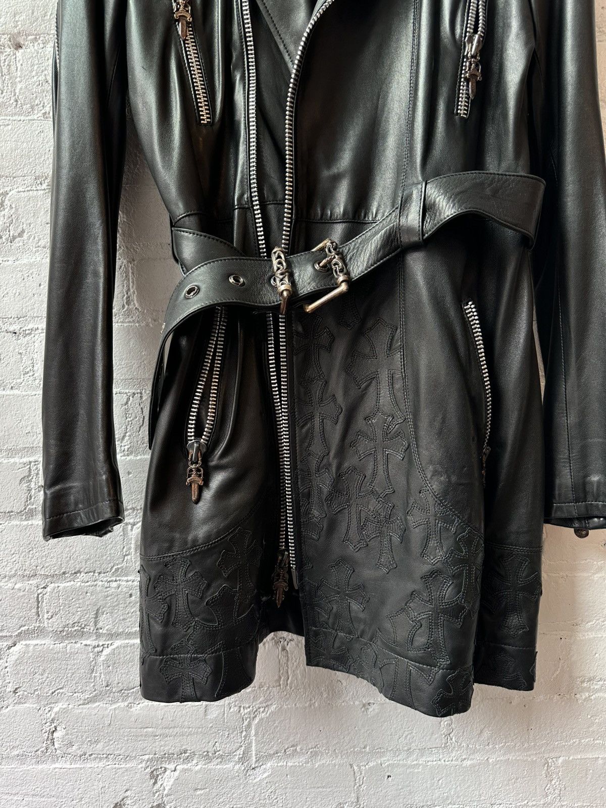 Chrome Hearts CHROME HEARTS 1-1 CUSTOM LEATHER JACKET Size M / US 6-8 / IT 42-44 - 2 Thumbnail