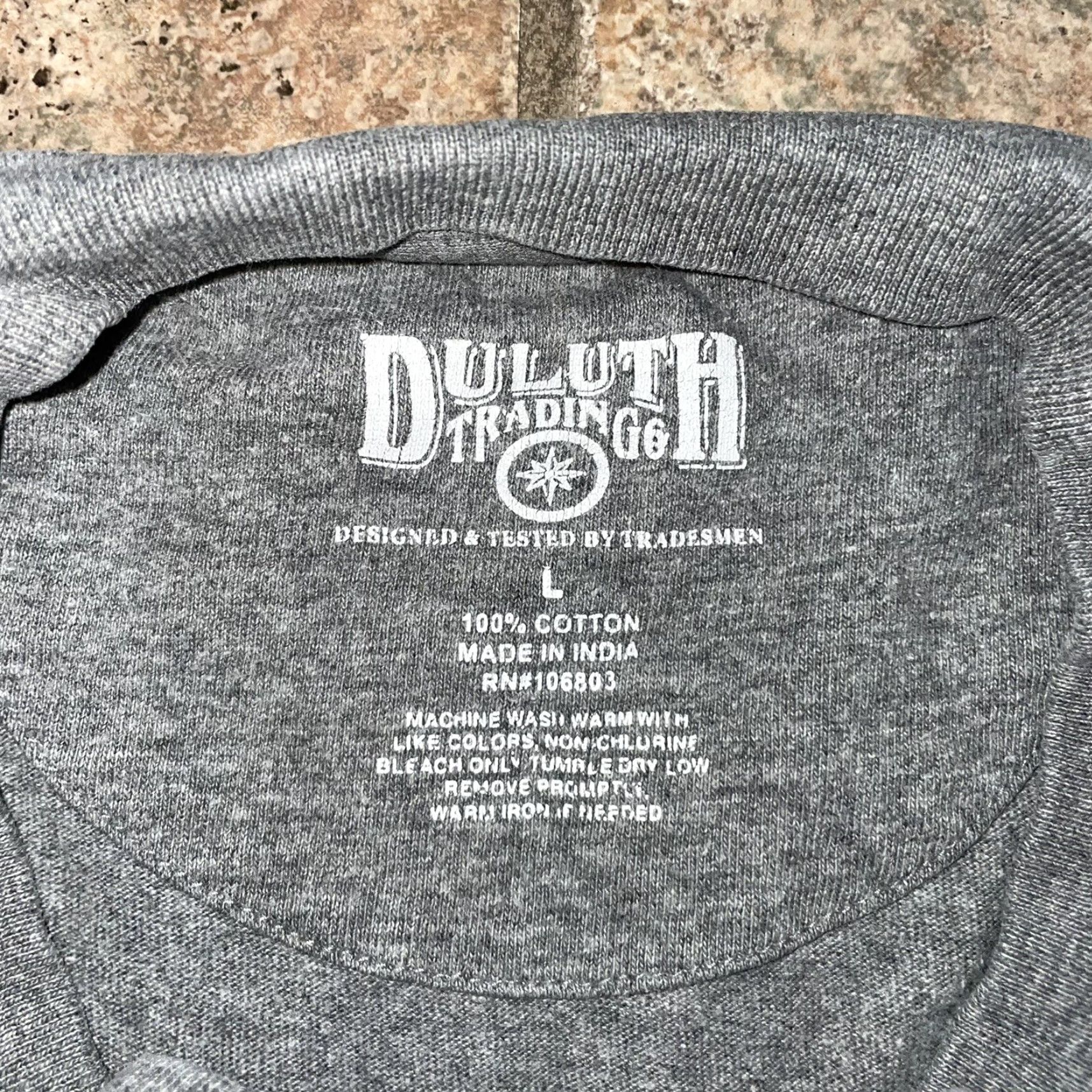 CO VINTAGE Duluth Trading Co Henley Cotton Shirt Mens Size Large Gray T-Shirt Size US L / EU 52-54 / 3 - 4 Thumbnail