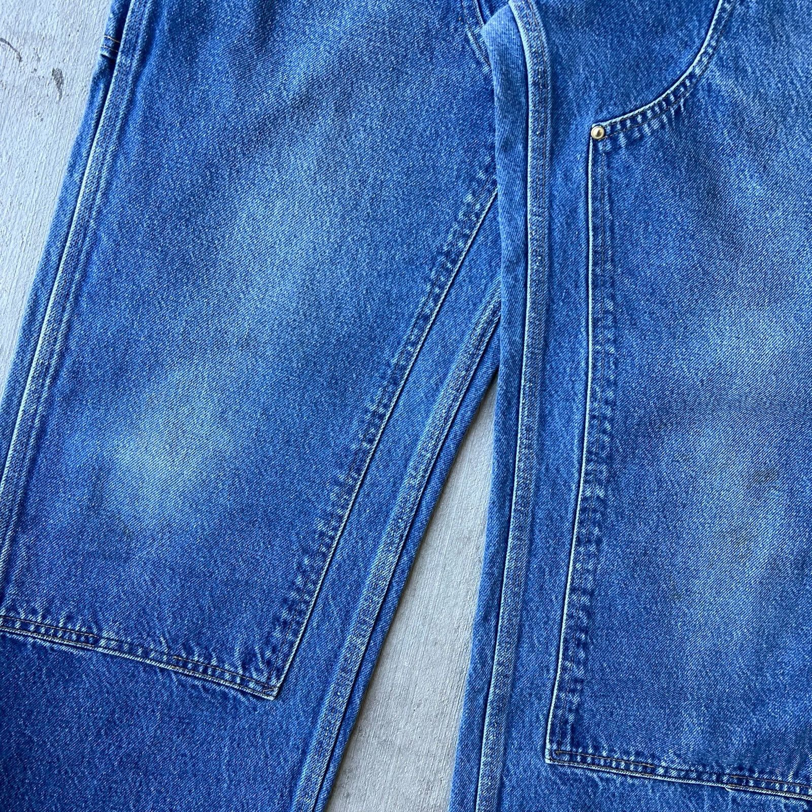 Carhartt × Vintage Carhartt denim blue jeans double knee work carpenter pants Size US 35 - 5 Thumbnail
