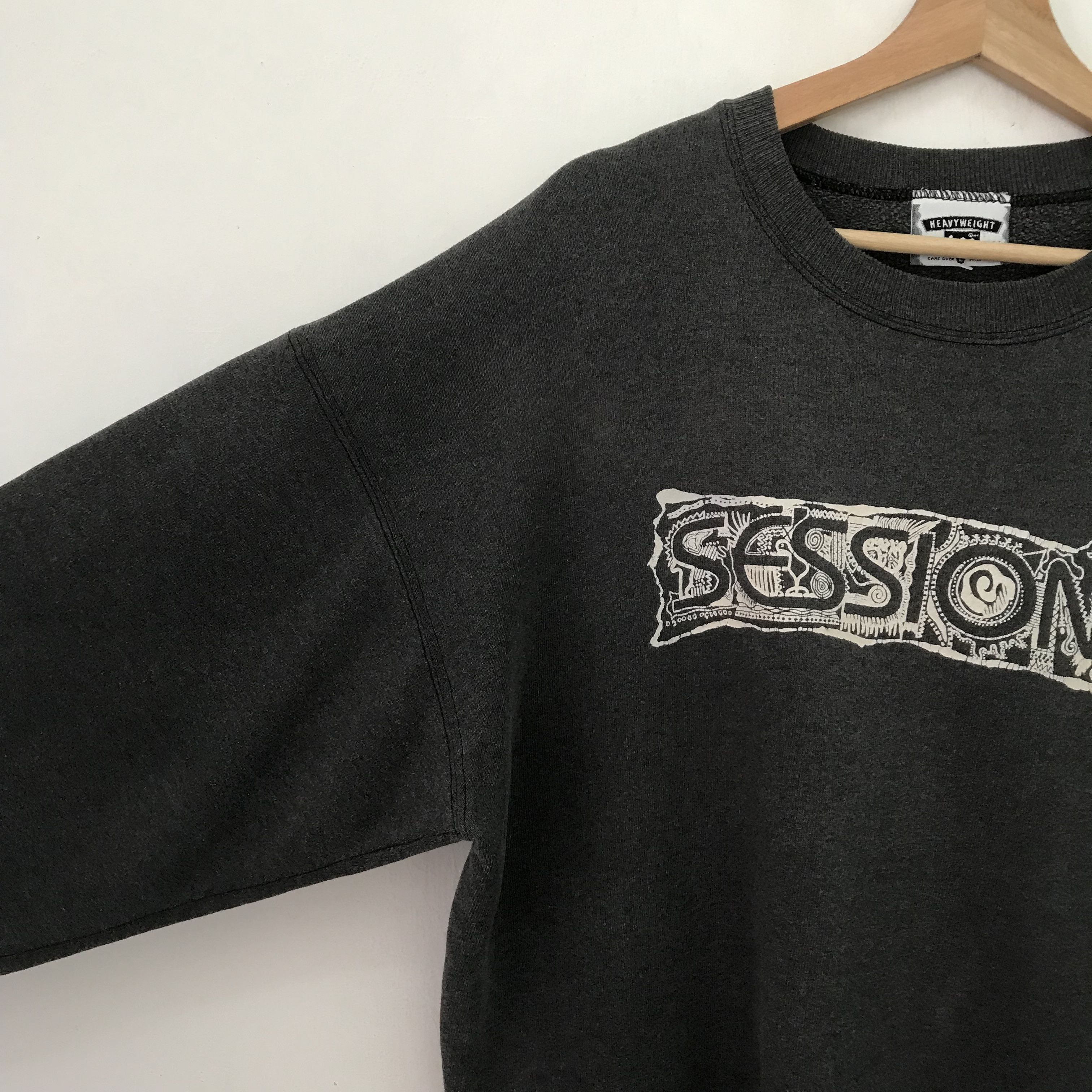 Vintage Vintage 90's Sessions Skateboard Black Sweatshirt - 623 Size US L / EU 52-54 / 3 - 4 Thumbnail