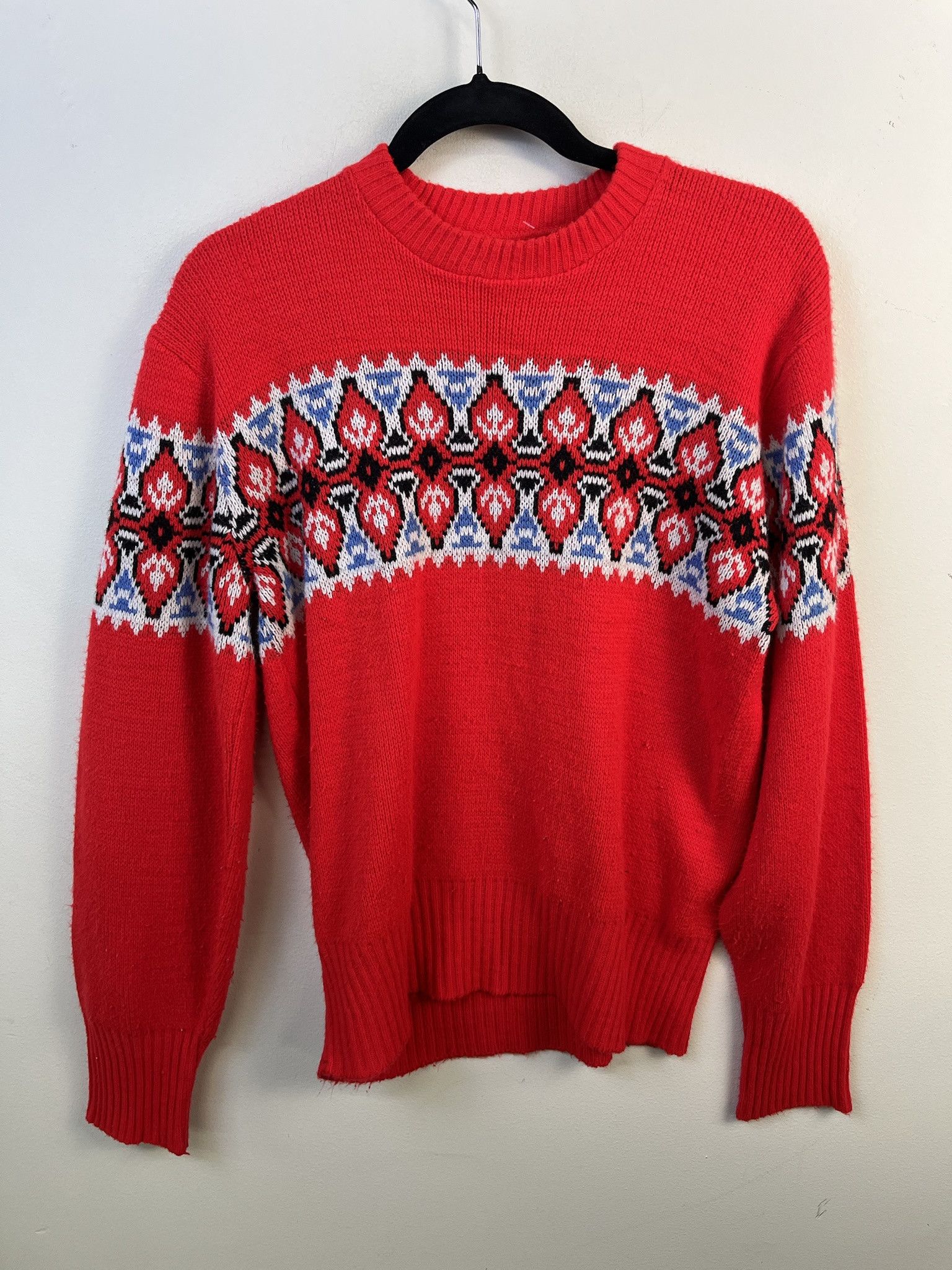 Other Vintage Knit Sweater 1990s Thick Knit Brent Orlon Acrylic Bloom Stripe Knit Sweater Size S Size US S / EU 44-46 / 1 - 1 Thumbnail