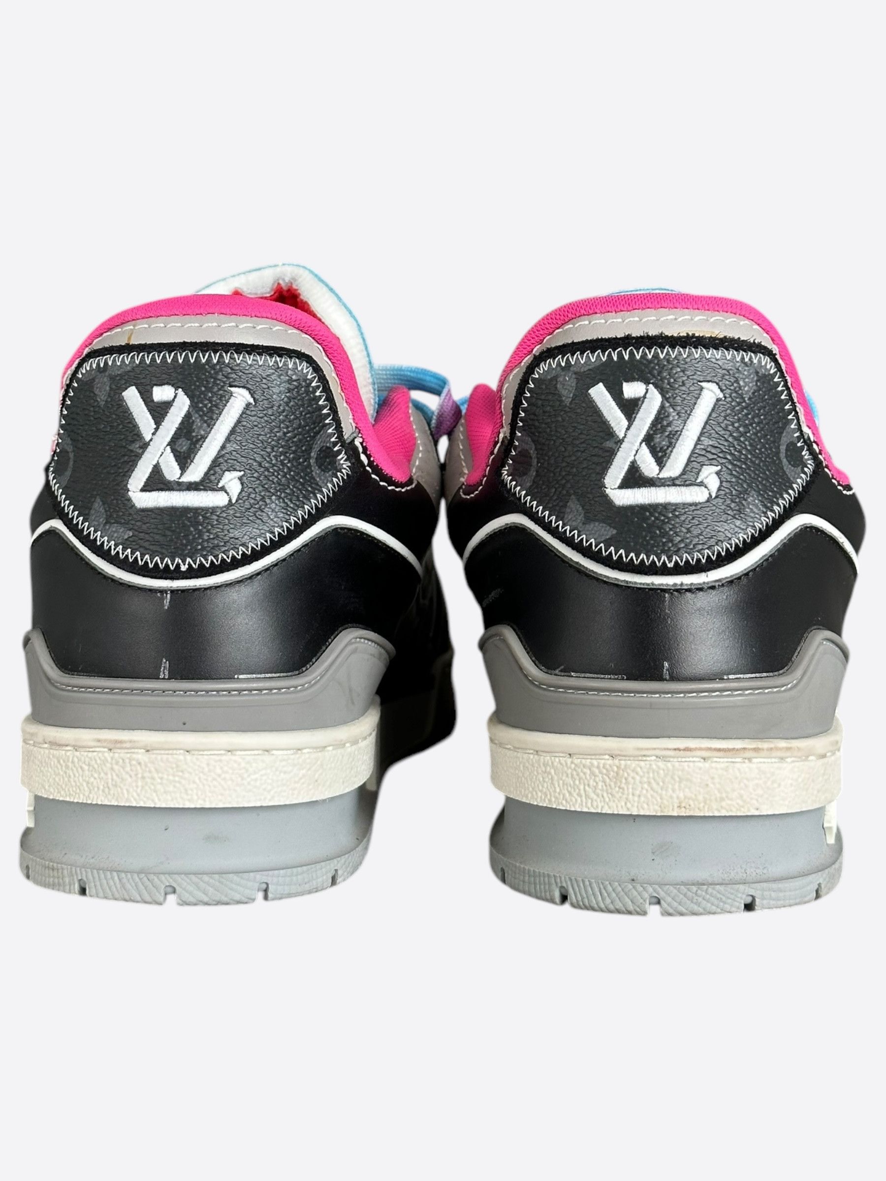Louis Vuitton Louis Vuitton Black Multicolor Upcycle Trainers Size US 9.5 / EU 42-43 - 4 Thumbnail