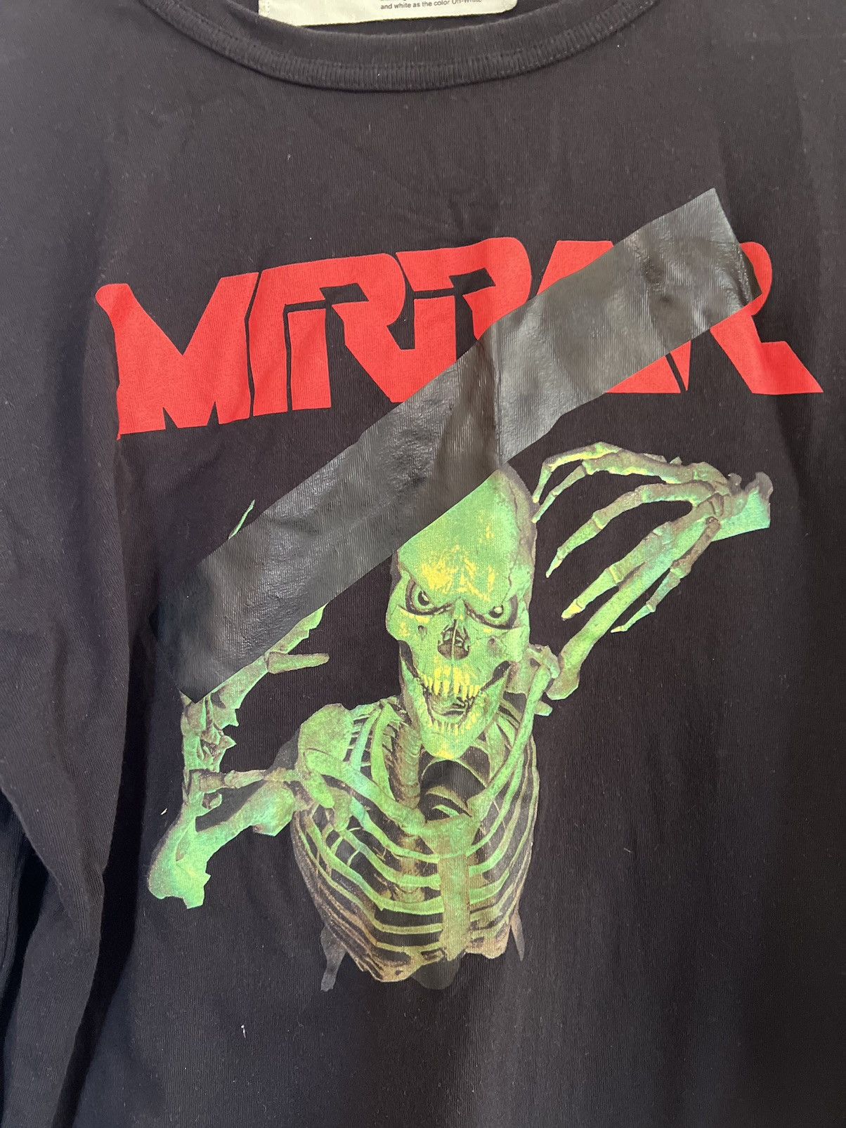 Off-White × Virgil Abloh Off white Mirror Skull Long sleeve TEE Size US M / EU 48-50 / 2 - 4 Thumbnail