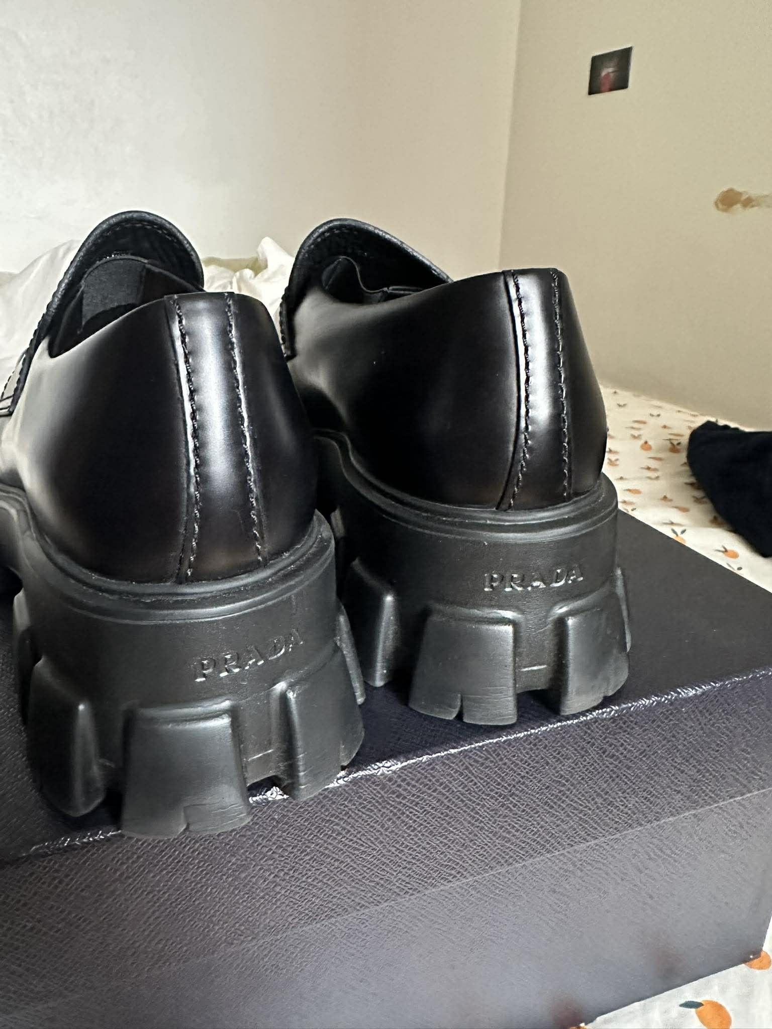 Prada Prada Monolith Brushed Leather Loafers Size US 7.5 / EU 40-41 - 7 Thumbnail