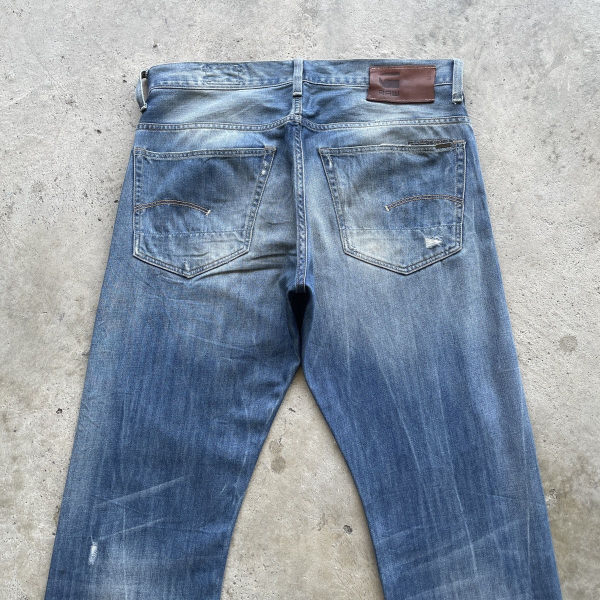 G-Star Vintage G-Star 3301 Faded Denim Distressed Jeans Pants W35 Size US 35 - 11 Thumbnail
