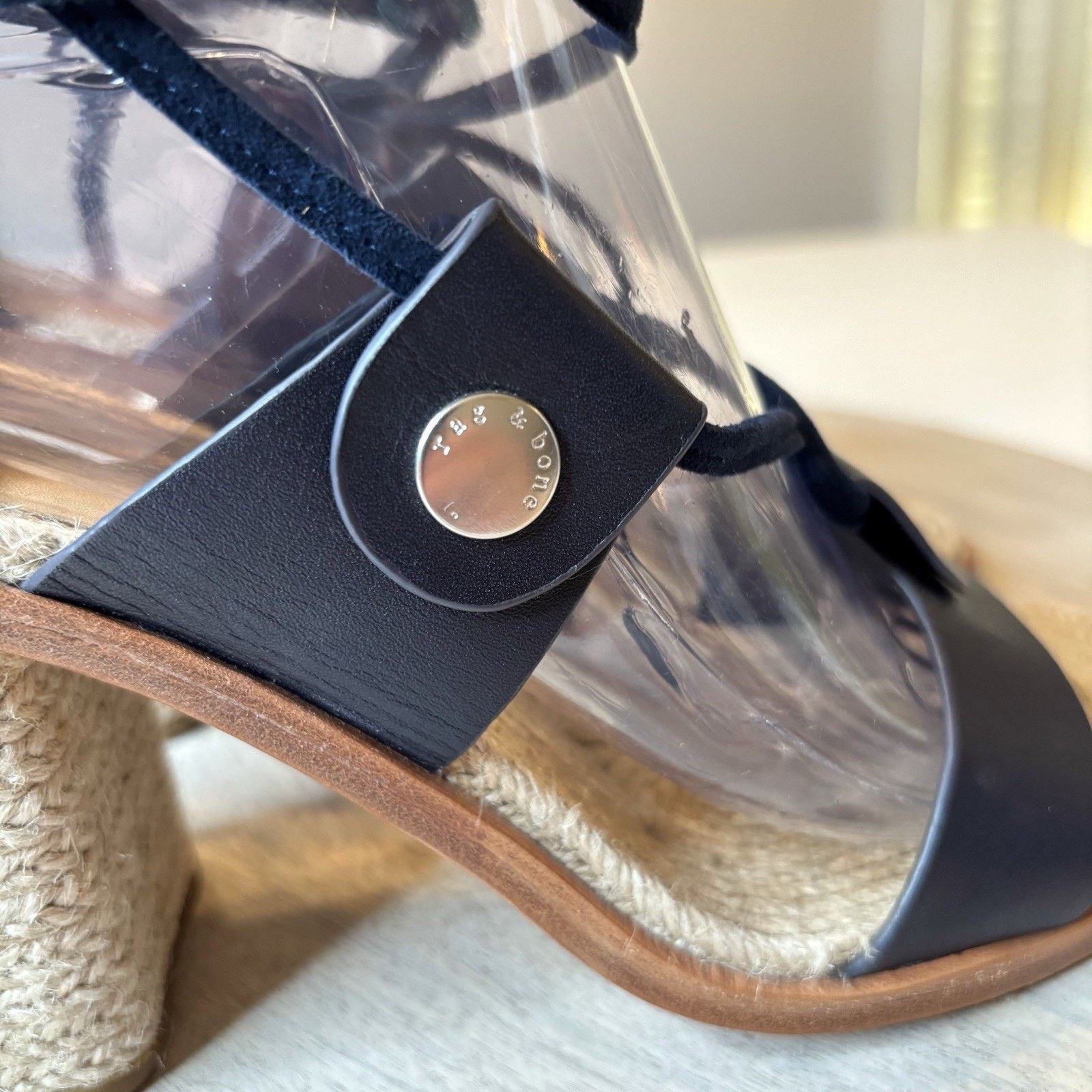 Rag & Bone Rag & Bone Women's Eden Navy Blue Lace-Up Heels Size 7 Size US 7 / IT 37 - 4 Thumbnail