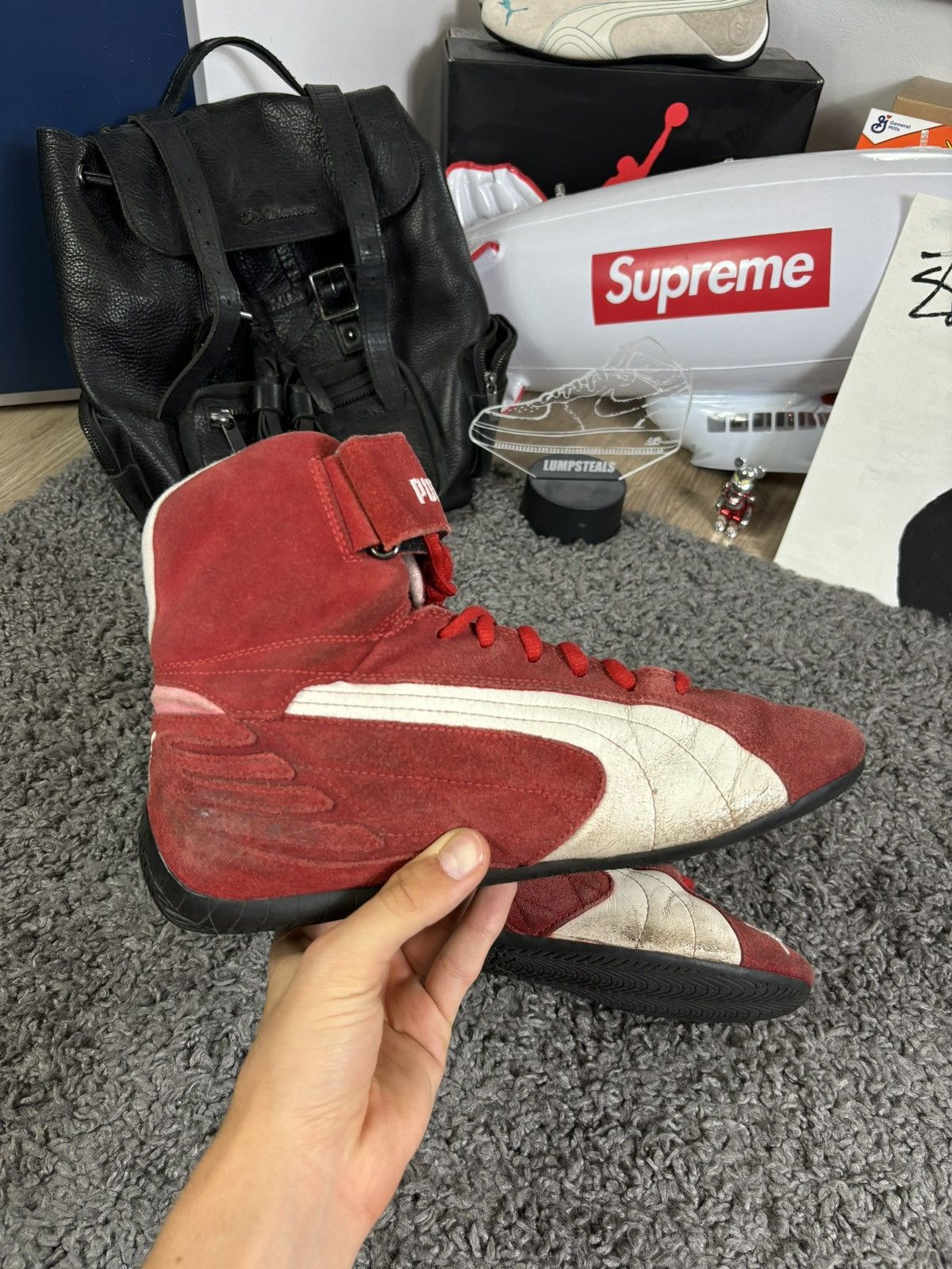 Puma × Vintage Rare Puma Ferrari Speed Cat High Top Sneakers Vintage Size US 9 / EU 42 - 4 Thumbnail