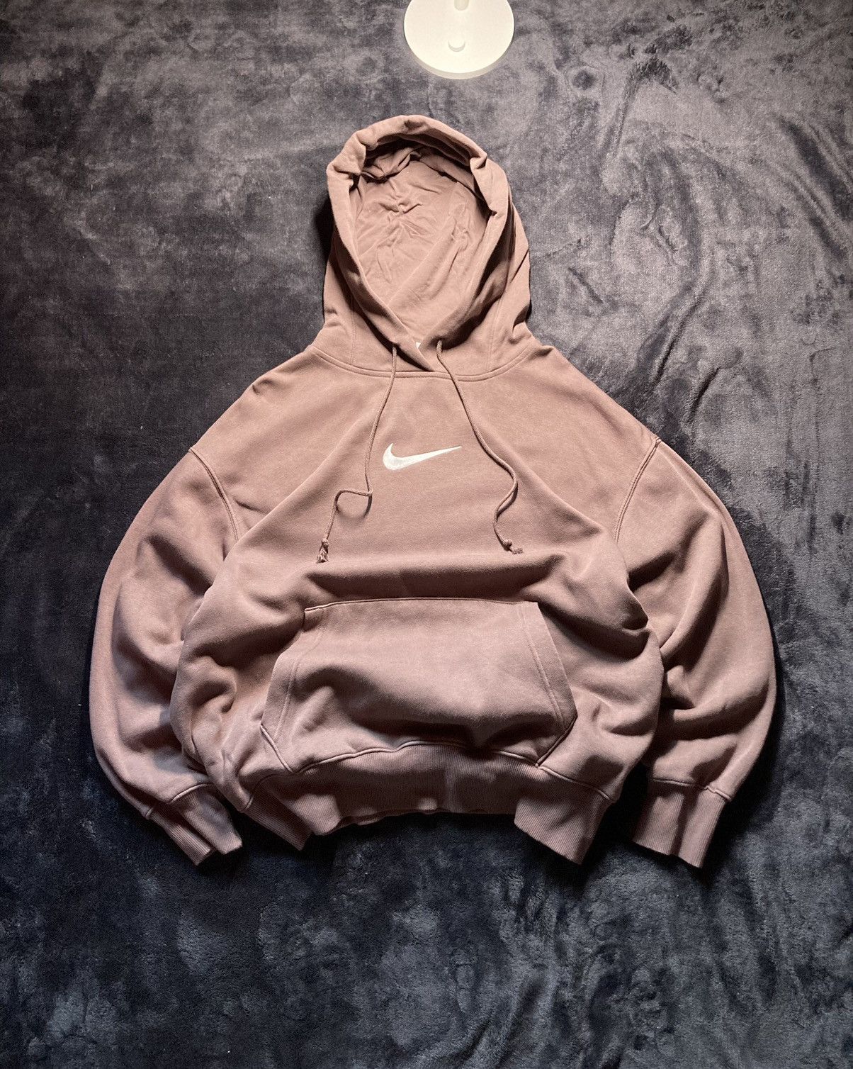 Nike × Vintage ⛩️ Nike Hoodie Center Logo Brown Vintage Y2K Baggy Oversize Size US M / EU 48-50 / 2 - 1 Thumbnail
