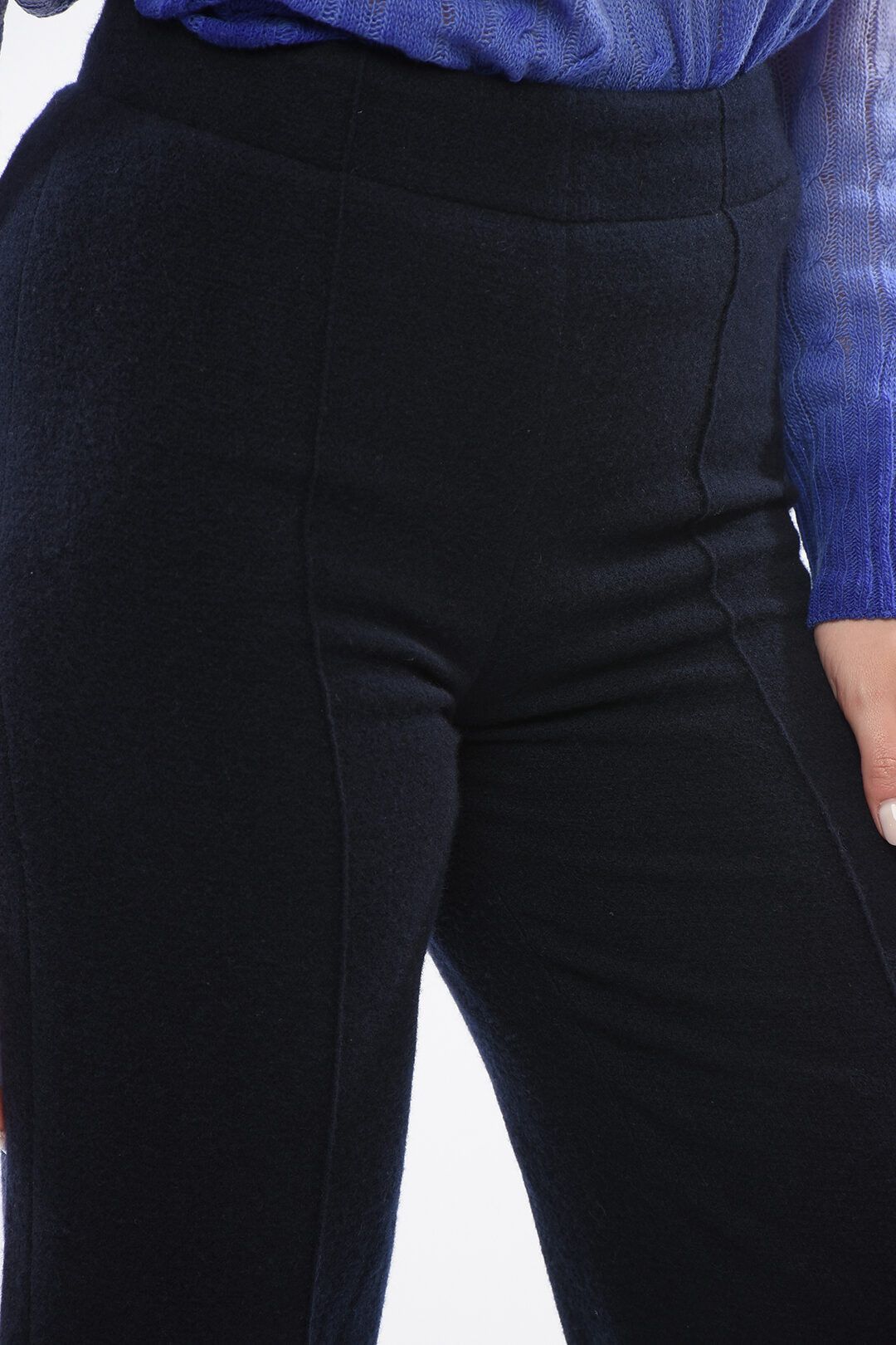 Chloe og1mm1125 Wool and Cashmere Flared Pant in Blue Size 28" / US 6 / IT 42 - 3 Thumbnail
