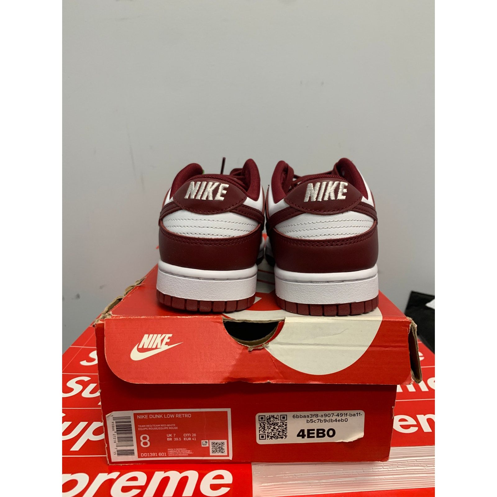 Nike Nike Dunk Low Team Red White Size 8 Brand New SHIPS NOW Size US 8 / EU 41 - 4 Thumbnail