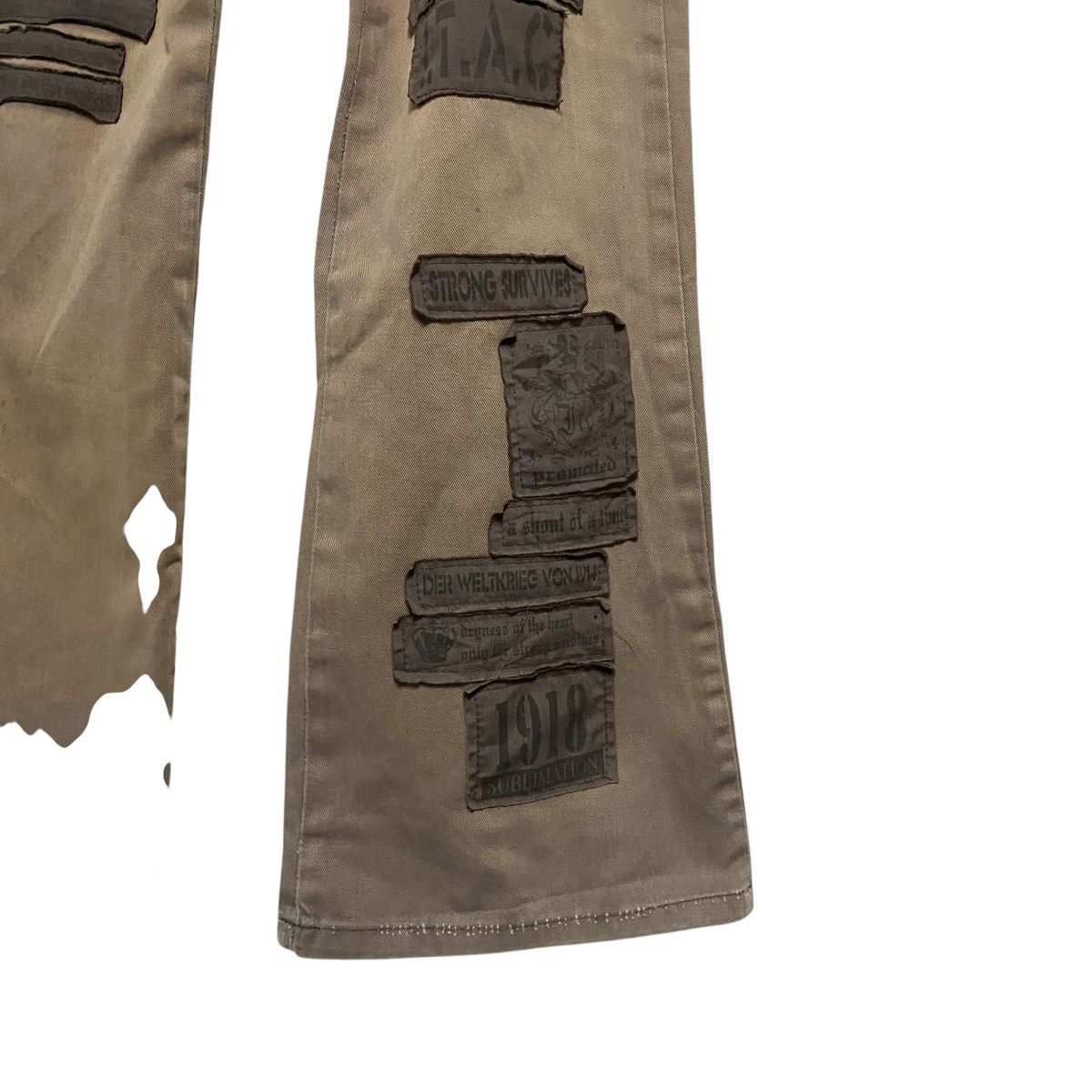 Japanese Brand IN THE ATTIC Sunfaded Holster Cargo Pants Flare Patches Size US 30 / EU 46 - 9 Thumbnail
