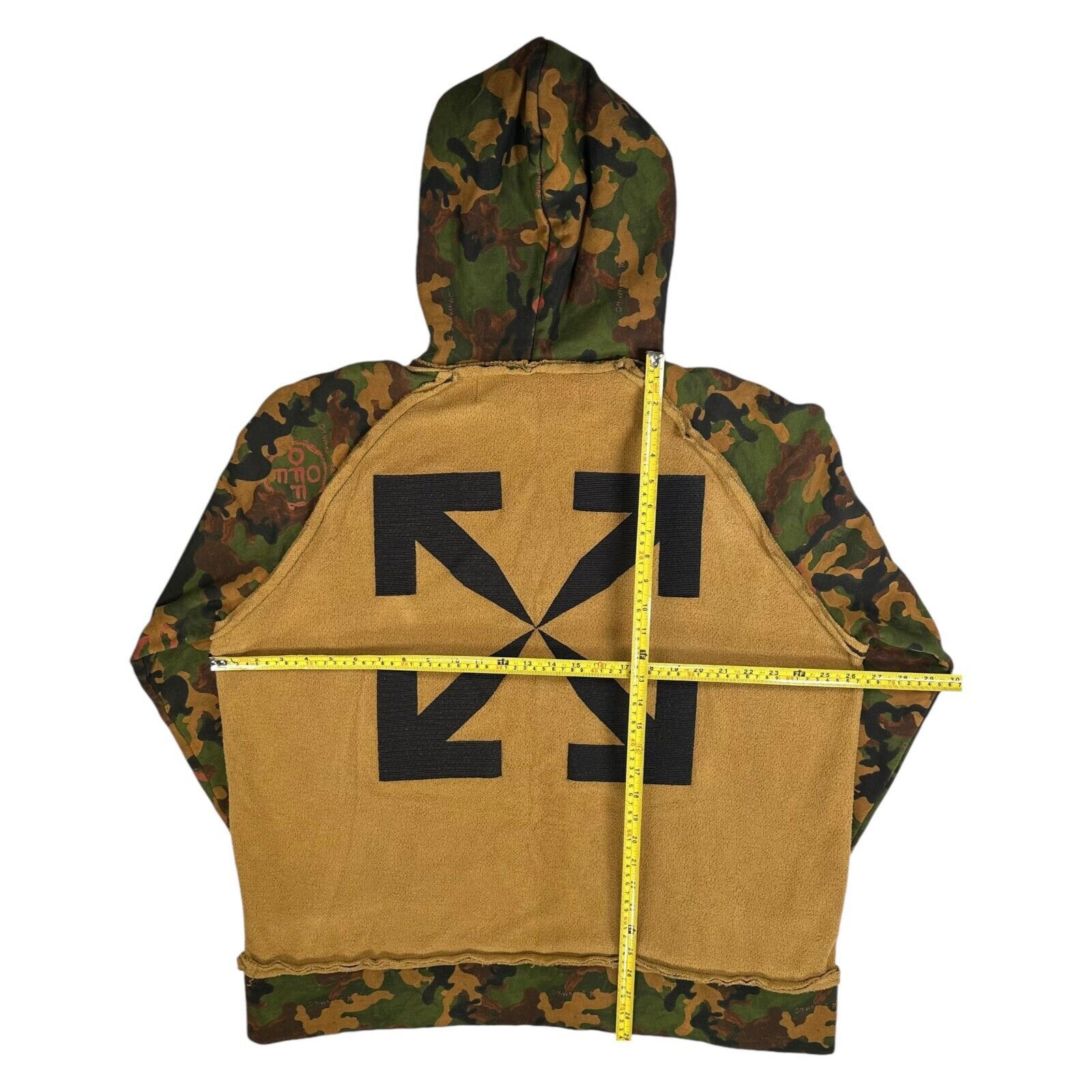 Off-White Off-White Size S Giant Oversized Woodland Camo Hoodie Peace Size US S / EU 44-46 / 1 - 2 Thumbnail