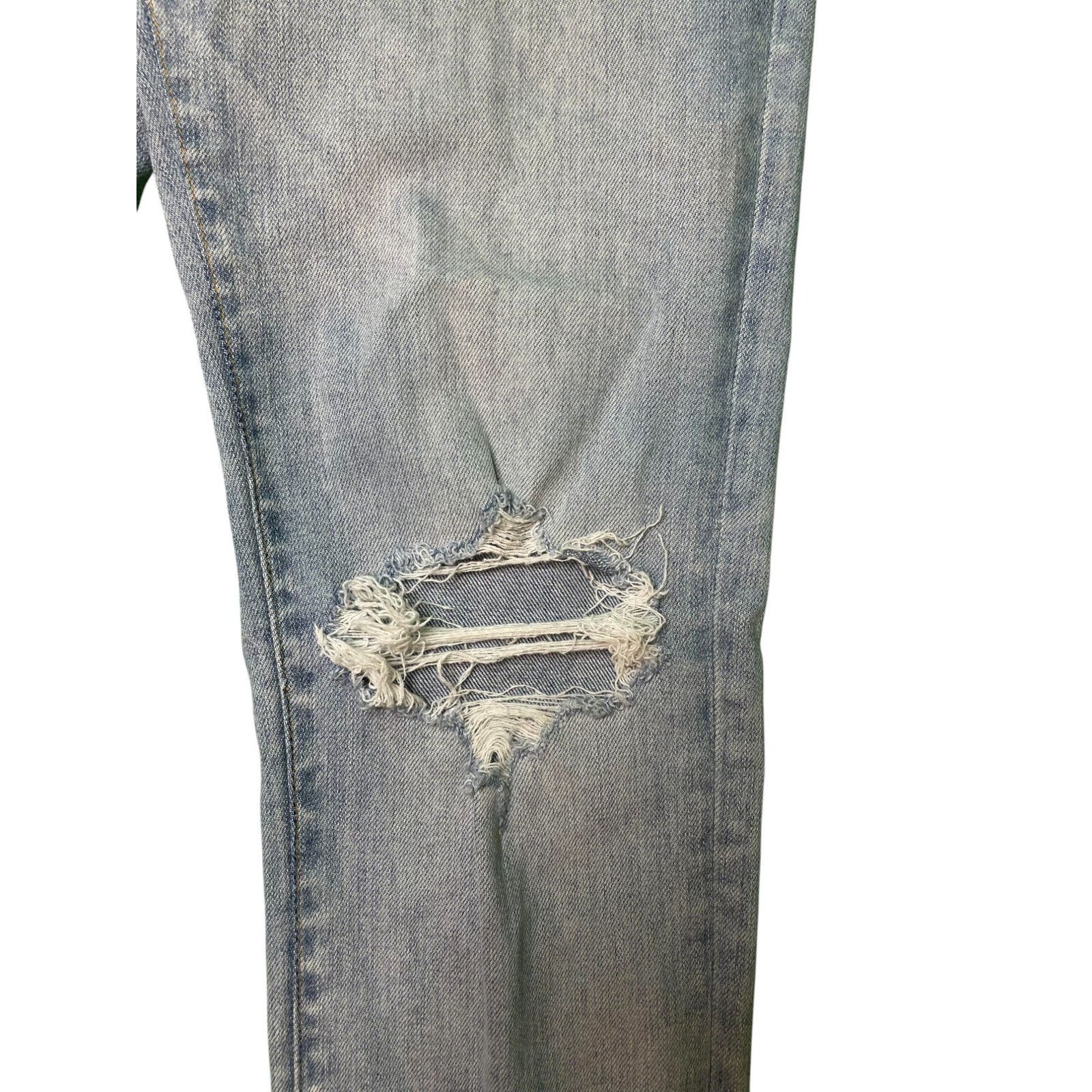 Amiri Amiri Side Logo Paint Drip Light Wash Jeans Size US 32 / EU 48 - 5 Thumbnail