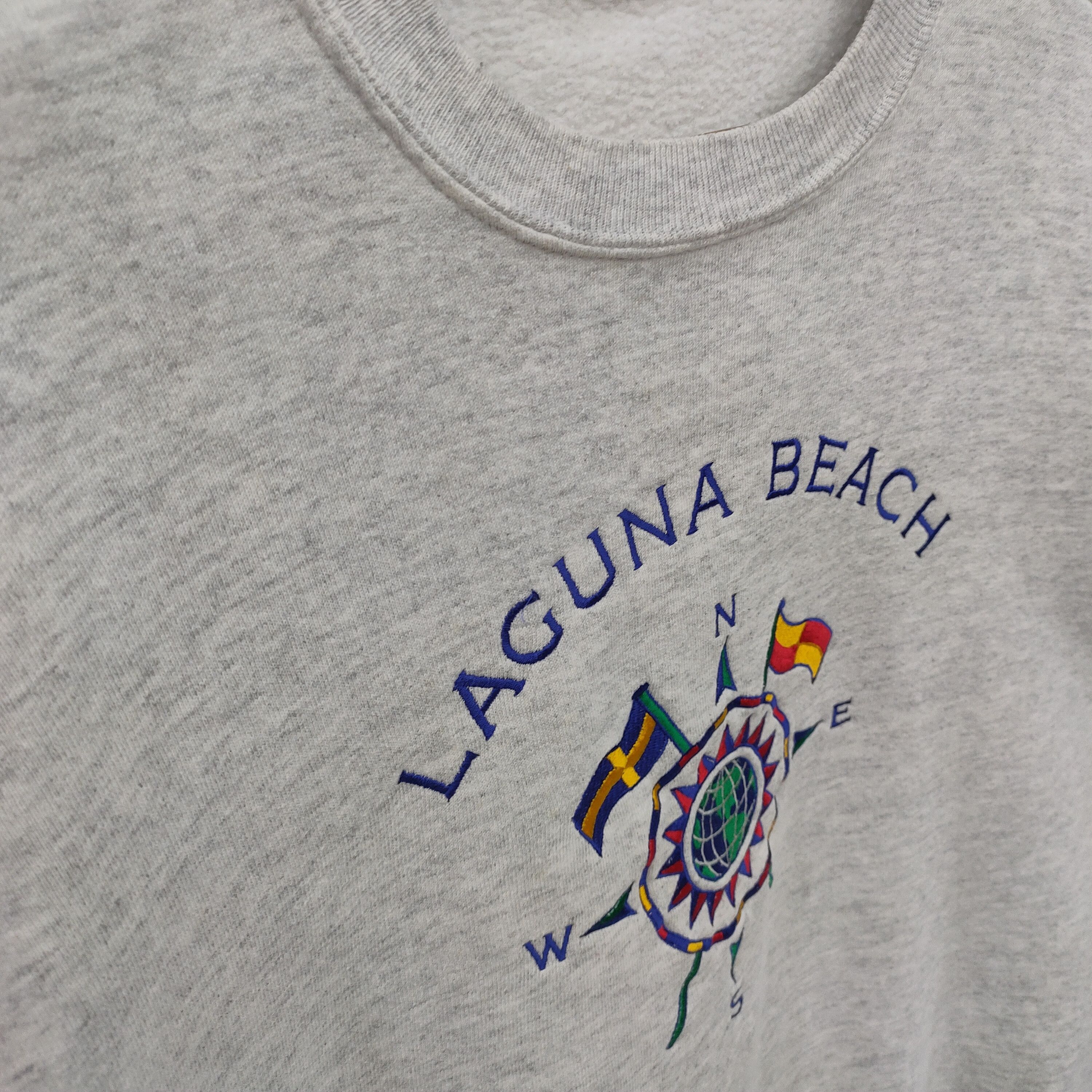 Vintage Laguna Beach Sweatshirt ,Nautical Compass Graphic Size US L / EU 52-54 / 3 - 7 Thumbnail