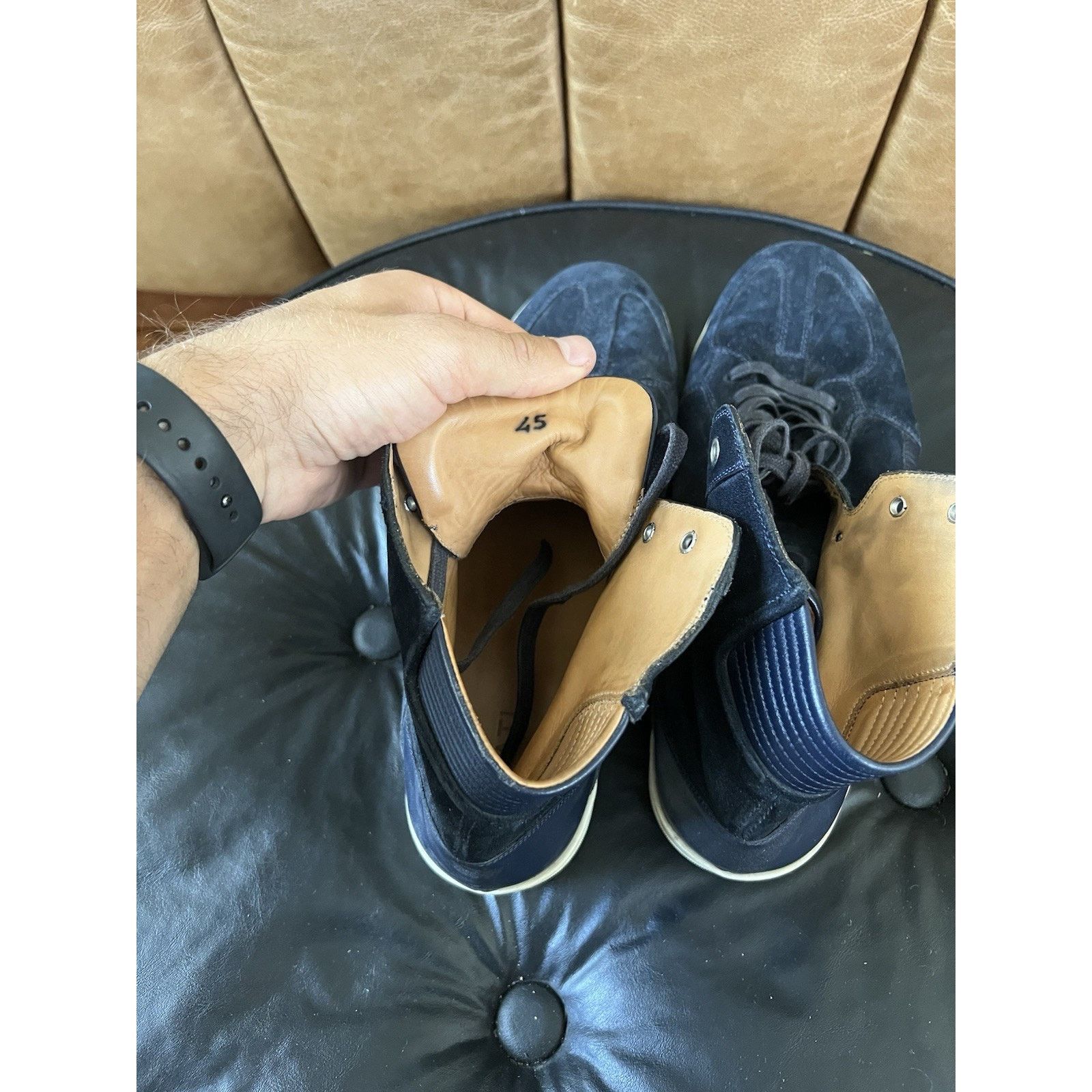 Other Lavati Navy-mid Italian Leather Sneackers US 11 Size US 11 / EU 44 - 5 Thumbnail