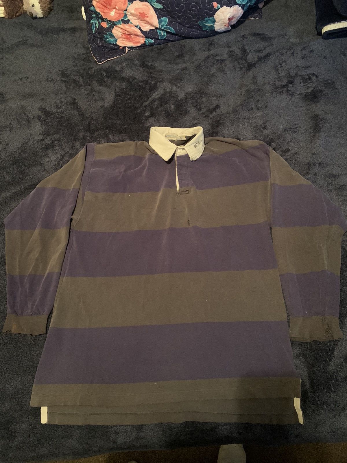 Vintage Striped Sweater Y2K Streetwear Emo Punk Opium Scene Baggy 00 Size US XL / EU 56 / 4 - 1 Thumbnail