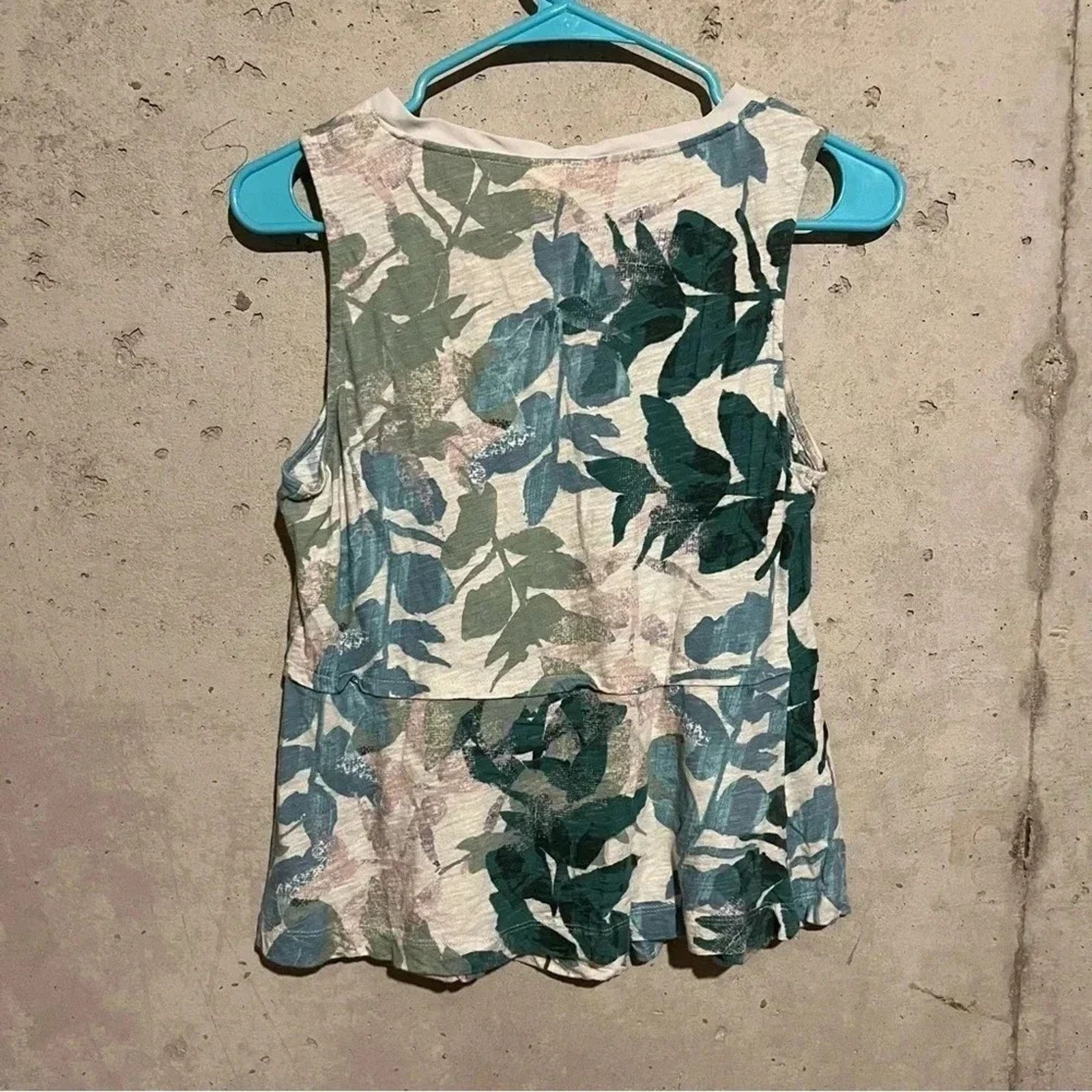Anthropologie Deletta Anthrolopogie Amalia Peplum V-Neck Tank Top sz M Size M / US 6-8 / IT 42-44 - 4 Thumbnail