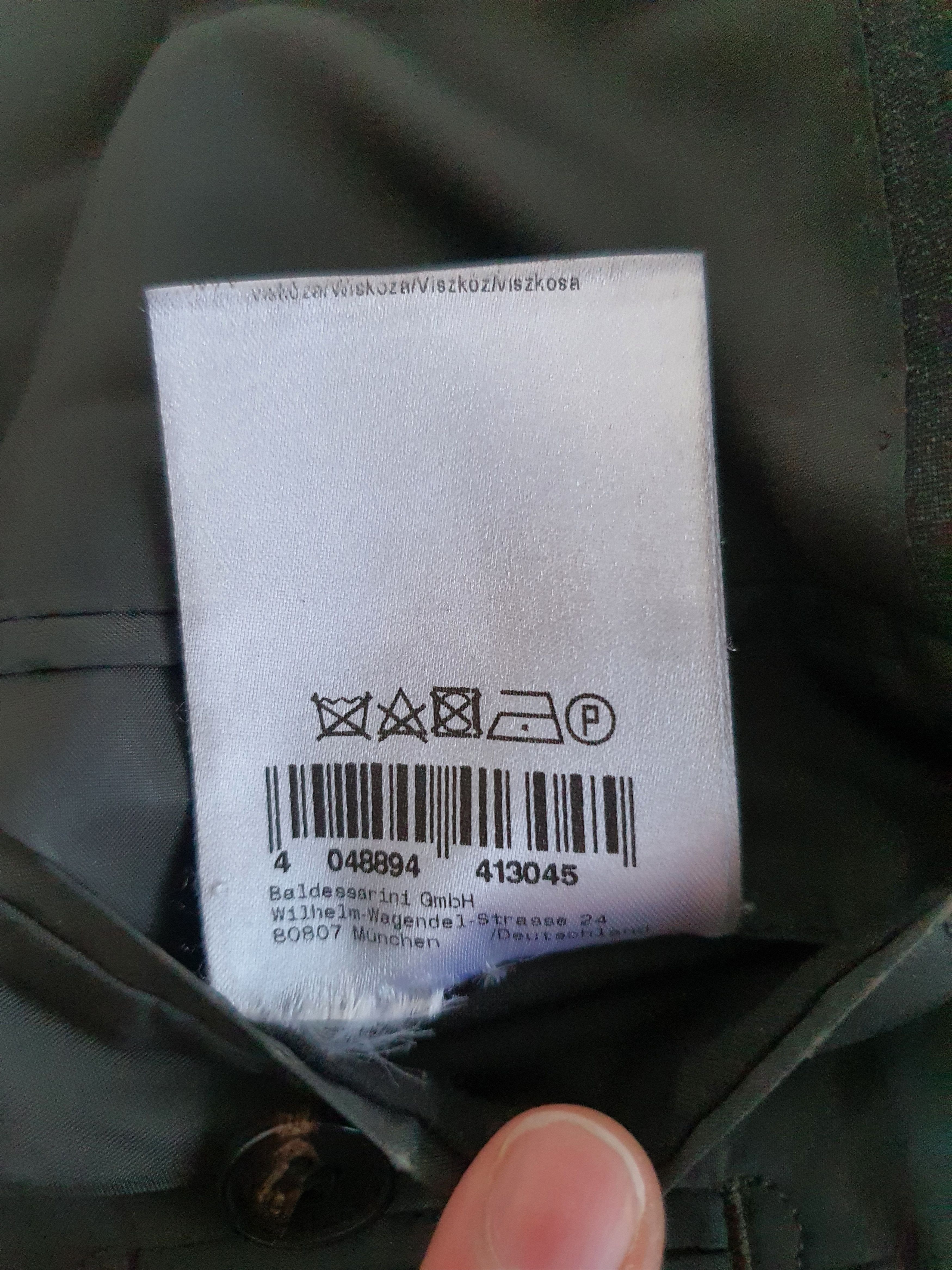 Baldessarini Men's Blazer Suit Jacket - Gray (Sharkskin Weave) - Sz EU 50 Size 40R - 7 Thumbnail