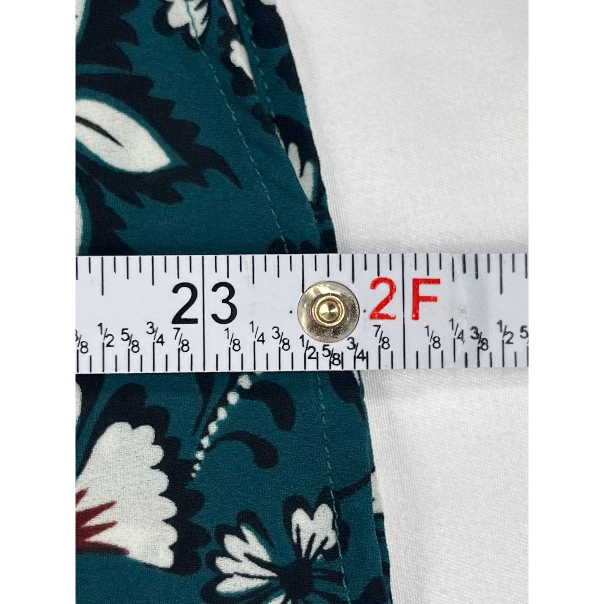 Express Express SKU 7724 Womens Floral Teal Button Up Long Sleeve Bl Size XS / US 0-2 / IT 36-38 - 6 Thumbnail