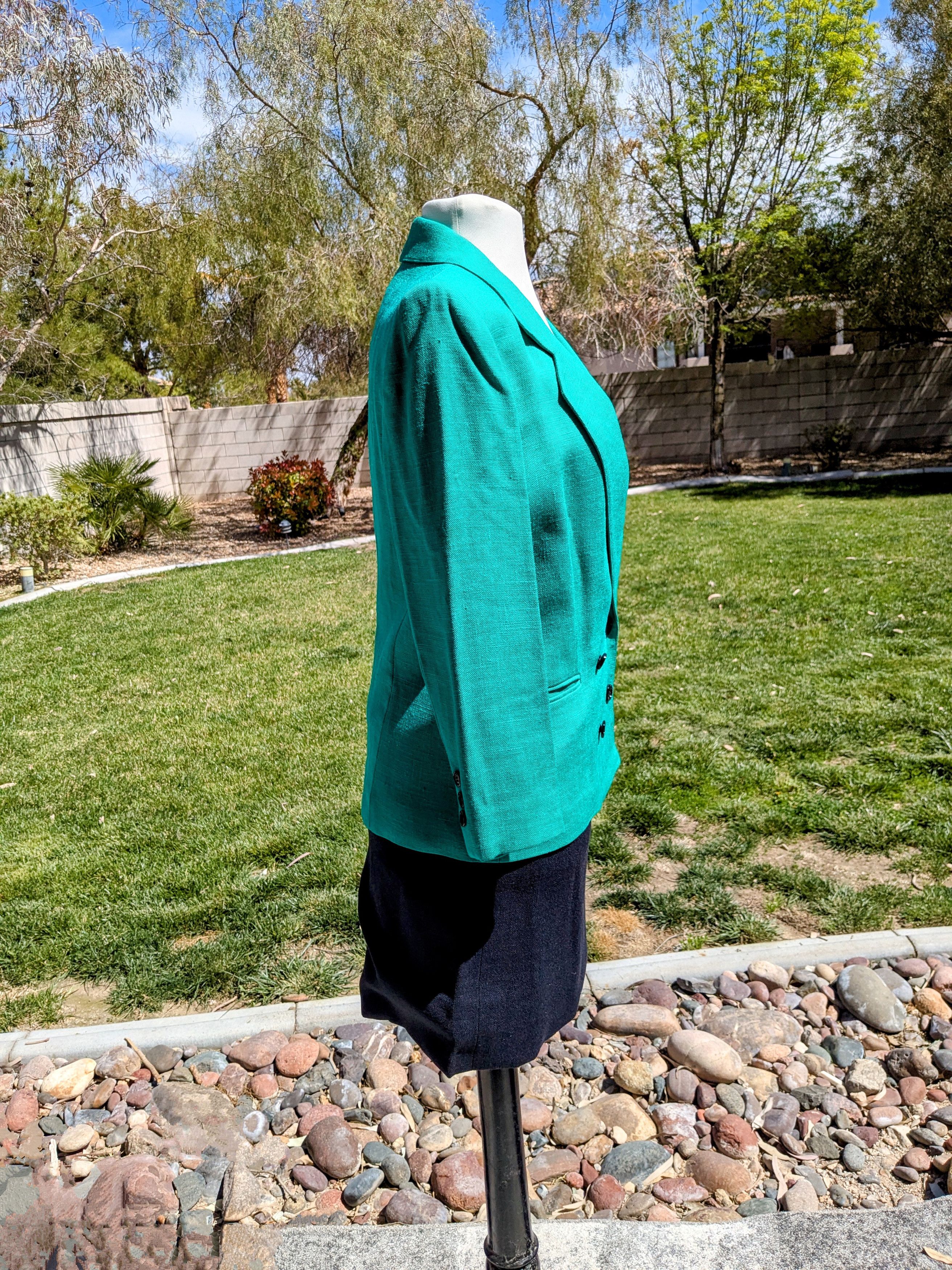 Vintage Vintage 1980s Double Breasted Jacket+Skirt 2pc Petite Outfit Size M / US 6-8 / IT 42-44 - 3 Thumbnail
