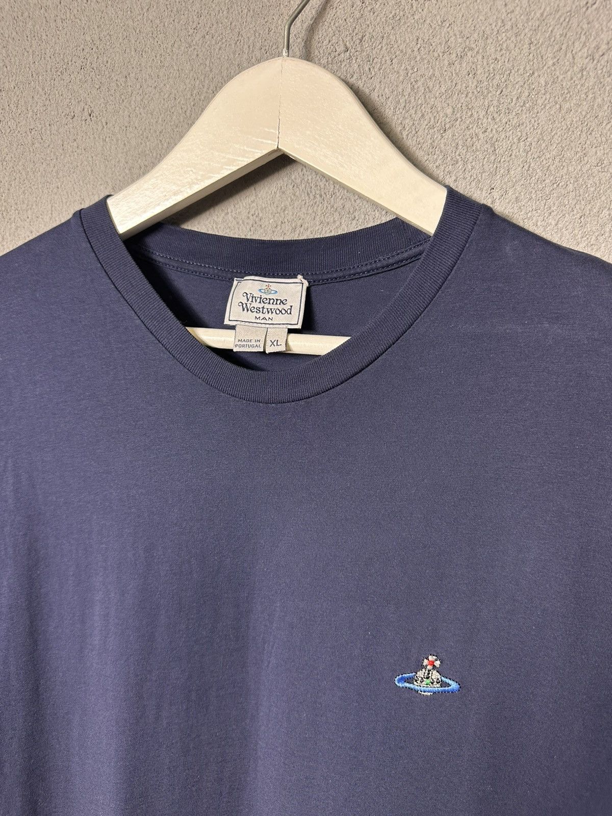 Vivienne Westwood 🔥 Vivienne Westwood Orb Logo Basic Slim T Shirt Blue Tee Y2K Size US XL / EU 56 / 4 - 3 Thumbnail