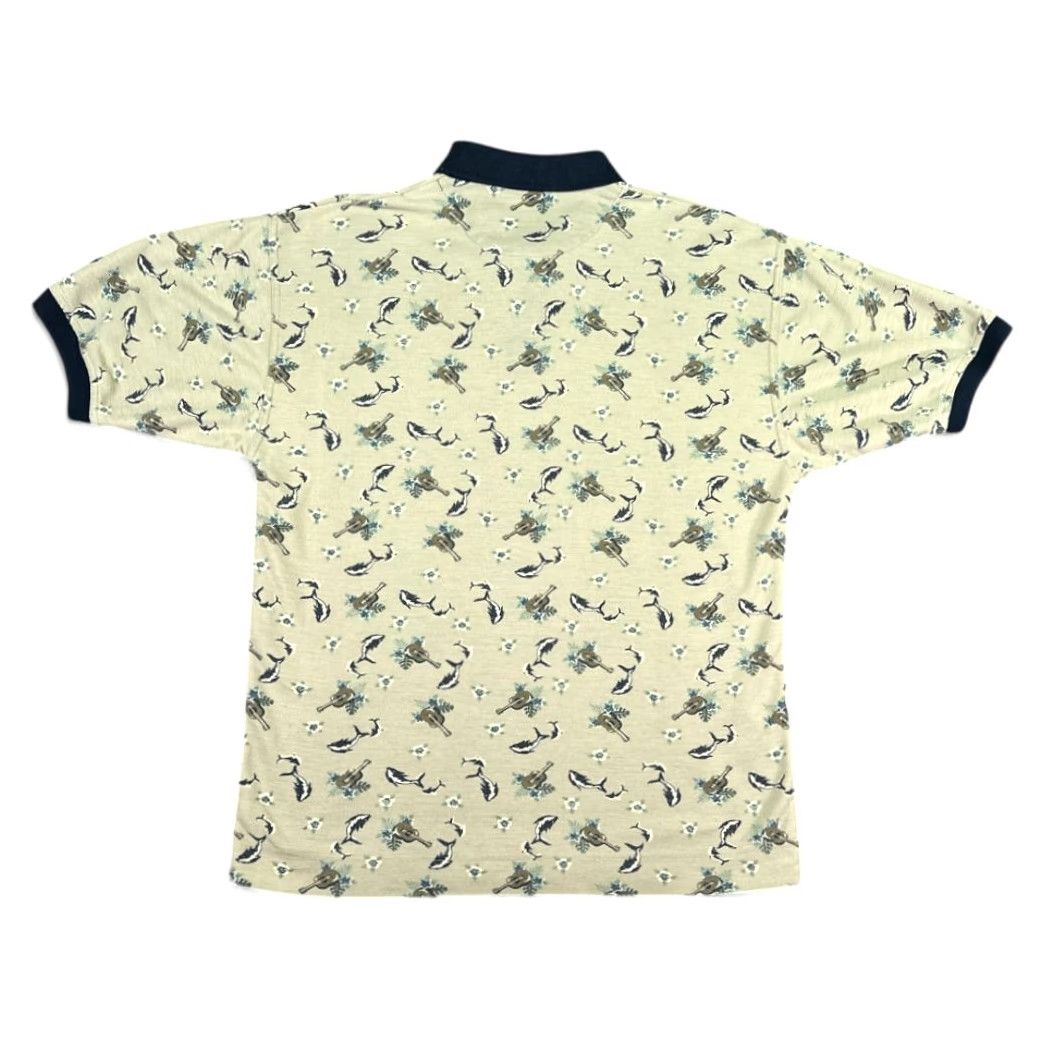 Bugle Boy VINTAGE Bugle Boy Polo Shirt Brown Floral Dolphins 90s Adult LARGE Shirt Mens Polo Brown Floral Dolphins 90s Large Size US L / EU 52-54 / 3 - 3 Thumbnail
