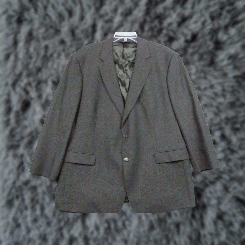 Brooks Brothers Brooks Brothers 346 Blazer Jacket 48 Men's Sports Coat Wool Dark Gray EUC Size 48R - 1 Thumbnail
