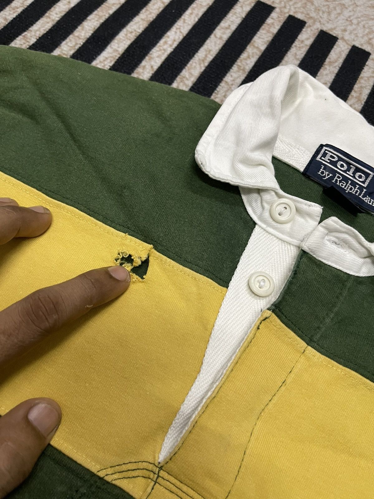 Polo Ralph Lauren 1990 POLO RALPH LAUREN STRIPES KANYE WEST STYLE POLO SHIRT Size US M / EU 48-50 / 2 - 11 Thumbnail