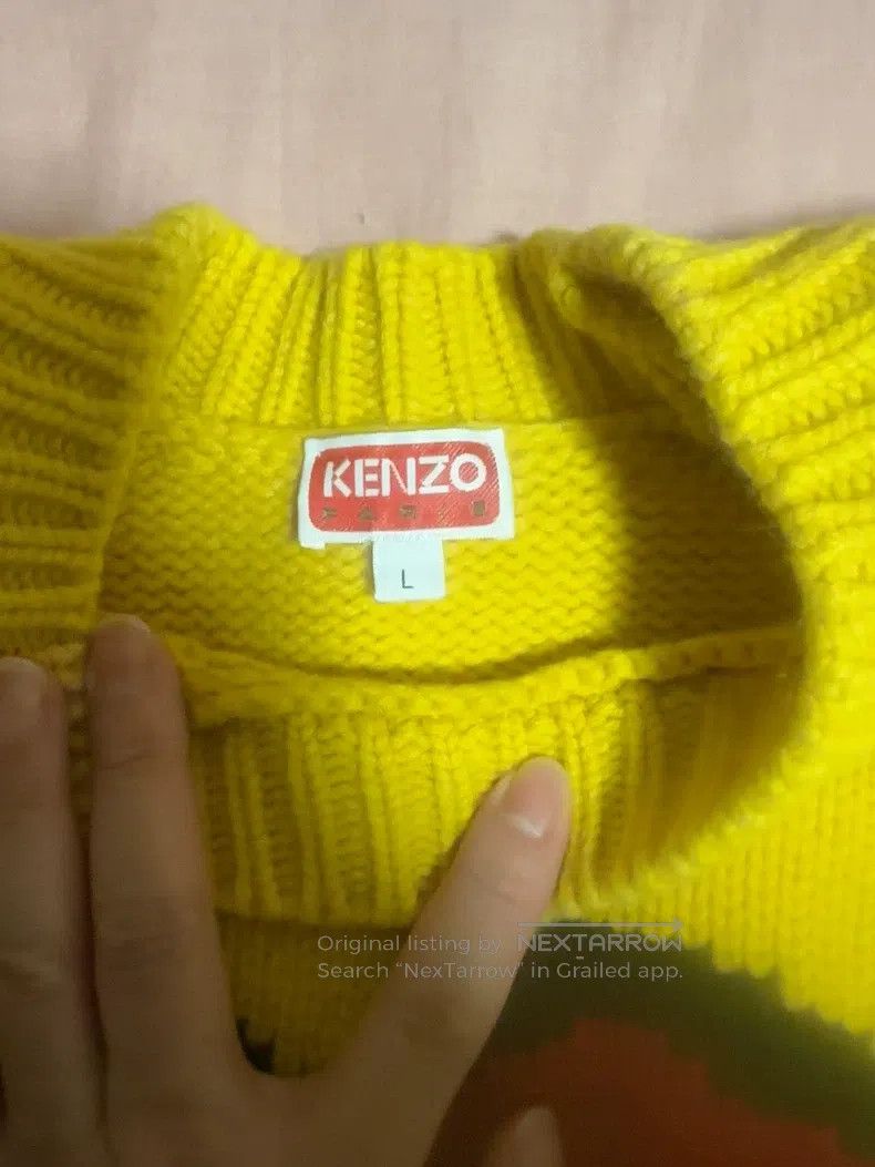Kenzo Kenzo Haitang Flower Sweater, Yellow, with '70' on Back, L Size L / US 10 / IT 46 - 3 Thumbnail