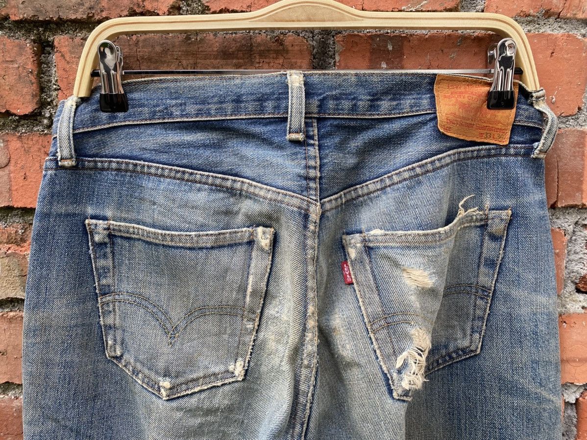 Levi's Vintage Clothing × Vintage W32x29.5 vintage levi's redline distressed damaged denime Size US 32 / EU 48 - 4 Thumbnail