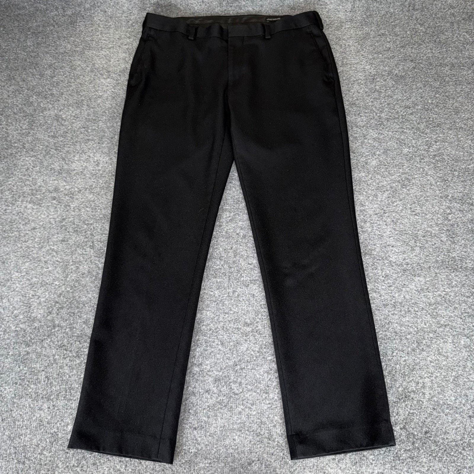 Other Louis Raphael Mens Slim Fit Dress Pants Black 34x30 Office Size US 34 / EU 50 - 1 Thumbnail