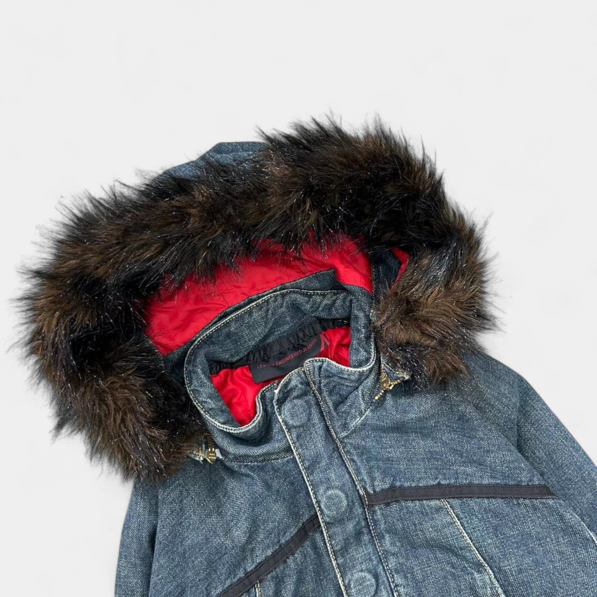 Levi's Levi's Engineered Denim Bomber Jacket with Fur Hood Size US S / EU 44-46 / 1 - 3 Thumbnail