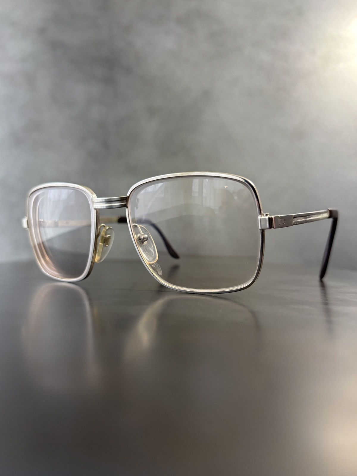 Vintage 1980s Eyeglasses Made in France 70s Vintage Frames Metal 80s Size ONE SIZE - 18 Thumbnail