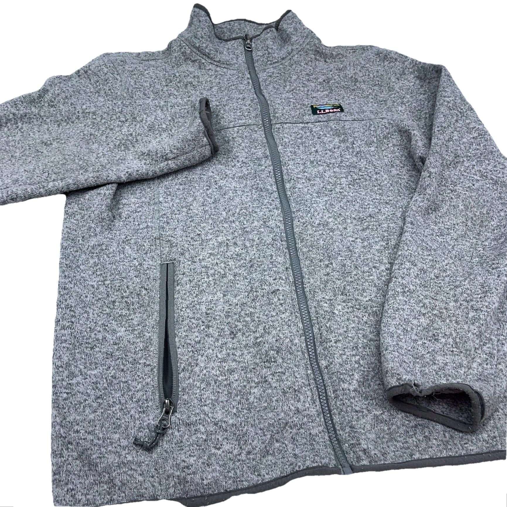Vintage LL Bean Jacket Women M Gray Full Zip Outdoors Heather Lightweight Pockets Casual Travel Workwear Size M / US 6-8 / IT 42-44 - 3 Thumbnail
