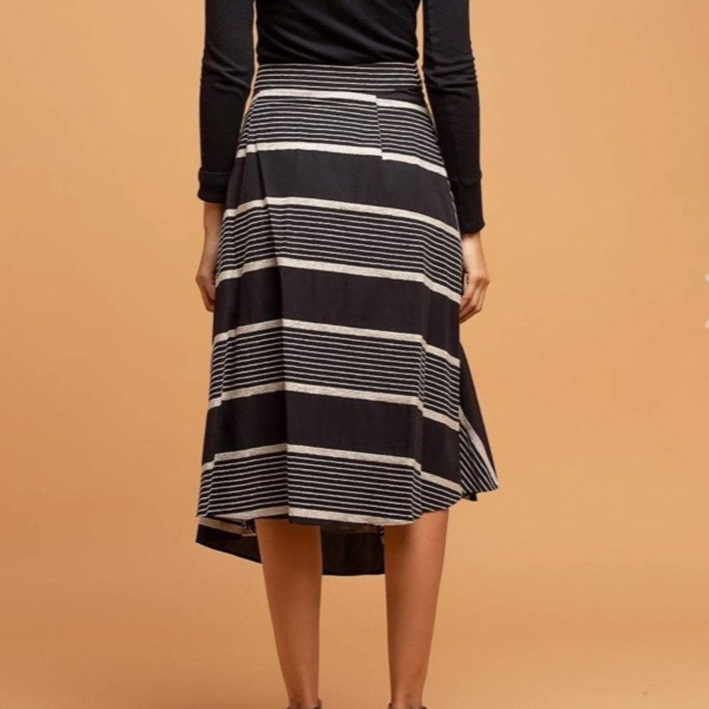 Anthropologie Anthropologie Eva Franco Nautical Striped Midi Skirt Size 25" / US 0 / IT 36 - 4 Thumbnail