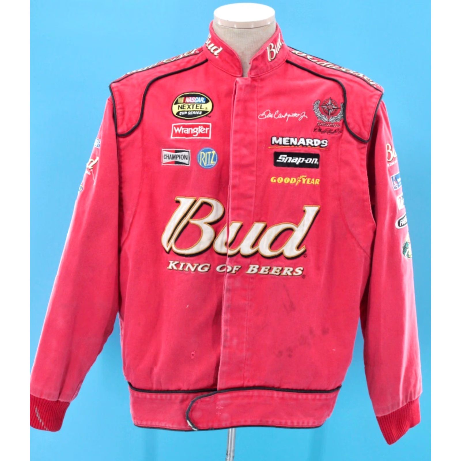 Vintage VINTAGE Mens Budweiser NASCAR Racing Jacket Shirt M Red 1990s 90s Cotton Chase Mens Size US M / EU 48-50 / 2 - 2 Thumbnail