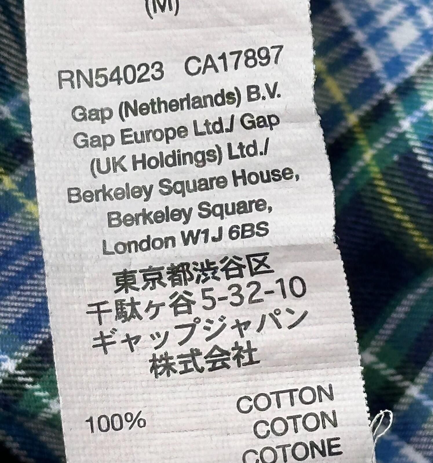 Banana Republic Gap Slim Fit Plaid Pocketed Long Sleeve Button Up Men Blue M Size US M / EU 48-50 / 2 - 7 Thumbnail