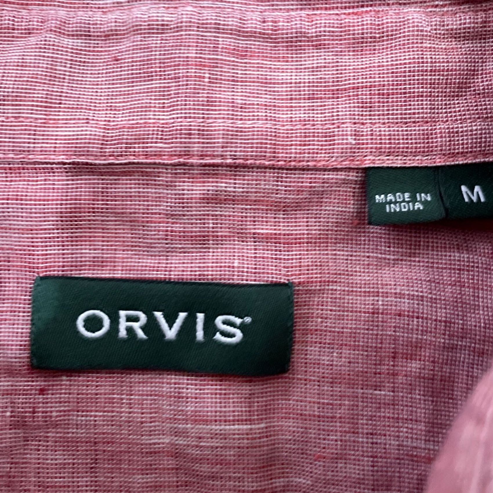 Orvis Orvis 100% Linen Shirt Men M Light Salmon Red Casual Beachy Preppy Button Down Size US M / EU 48-50 / 2 - 5 Thumbnail