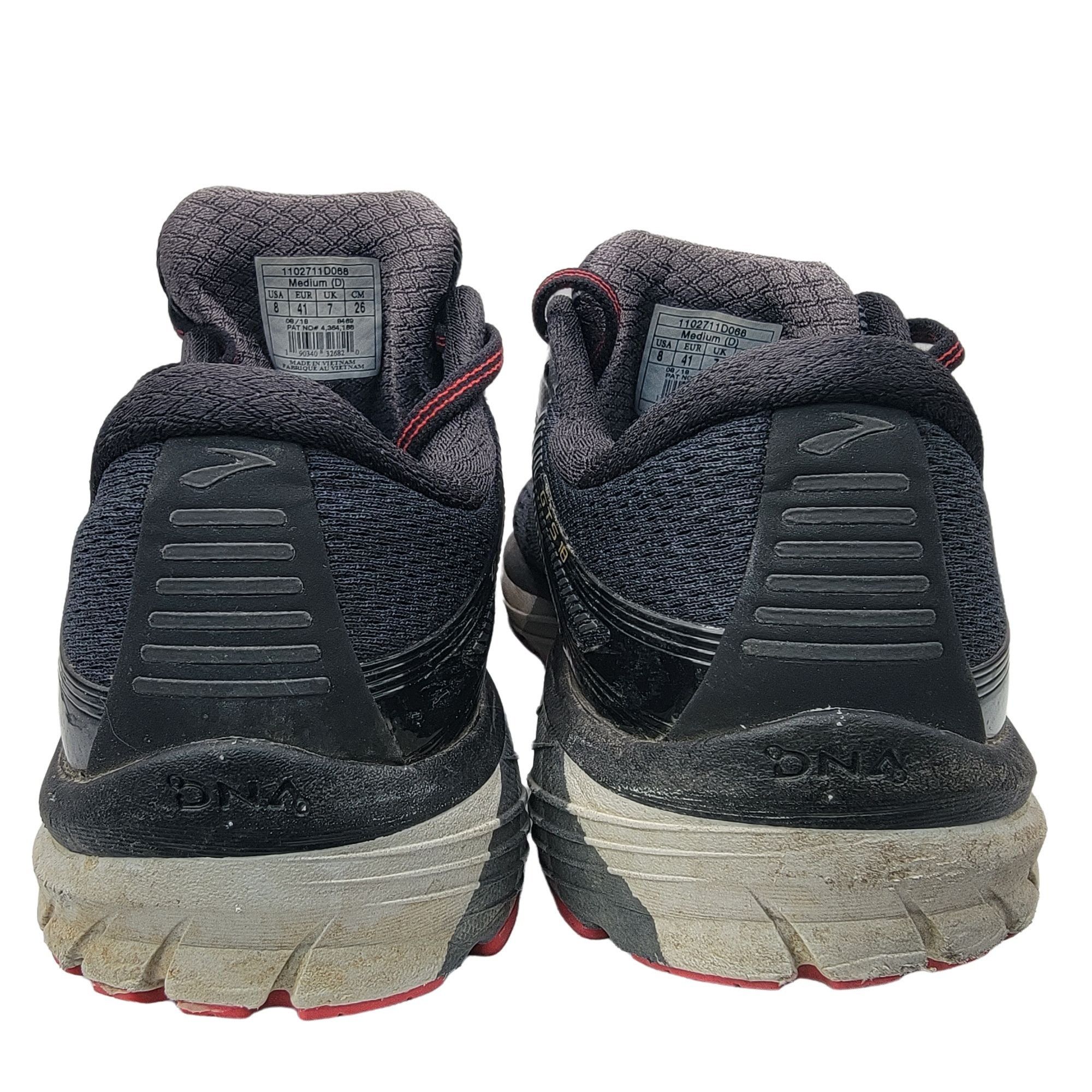 Brooks Brooks Adrenaline GTS 18 Mens 8 Black Gold Running Athletic Size US 8 / EU 41 - 5 Thumbnail