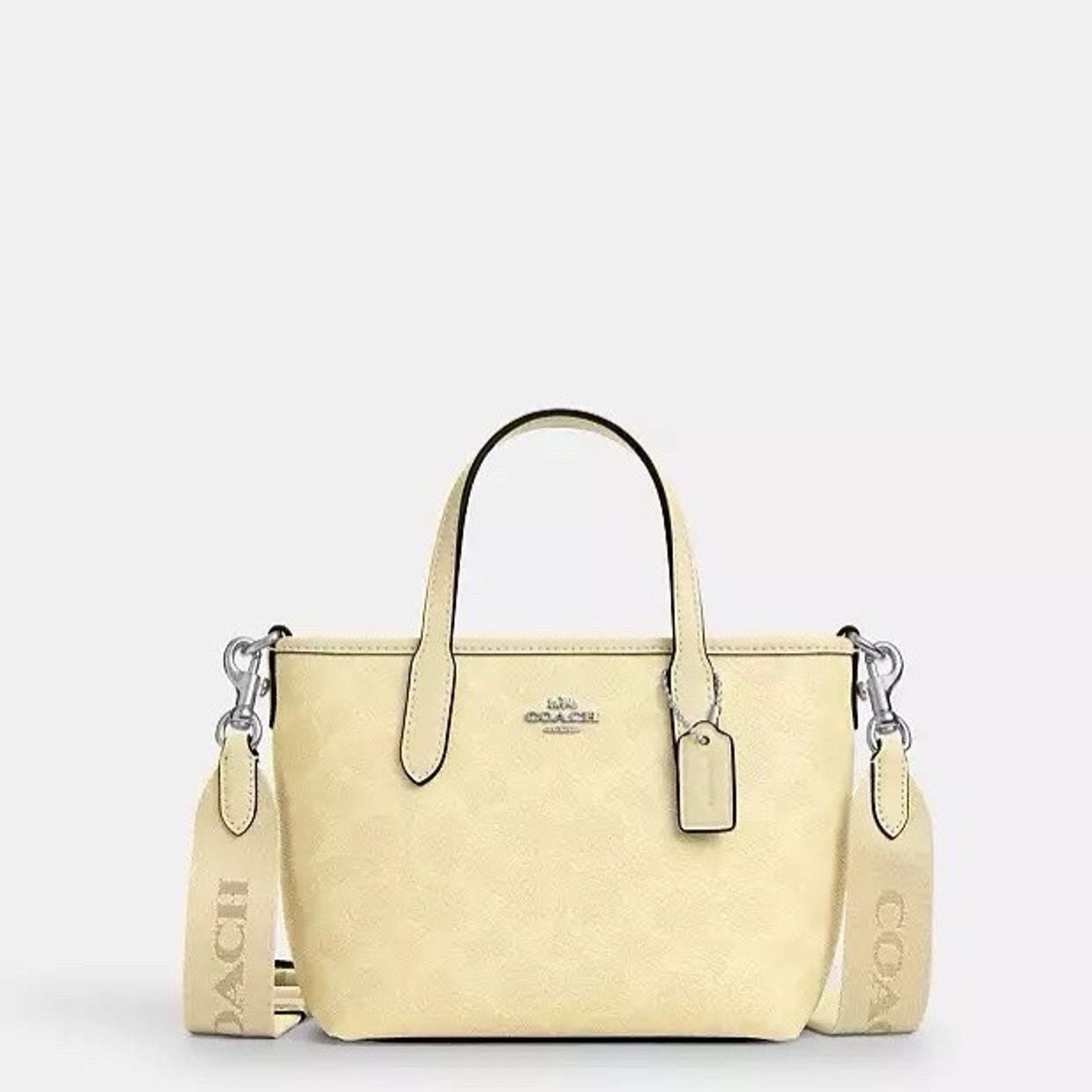 Coach NWT Coach City Mini Tote Bag CW032 Silver/Hay Size ONE SIZE - 11 Thumbnail