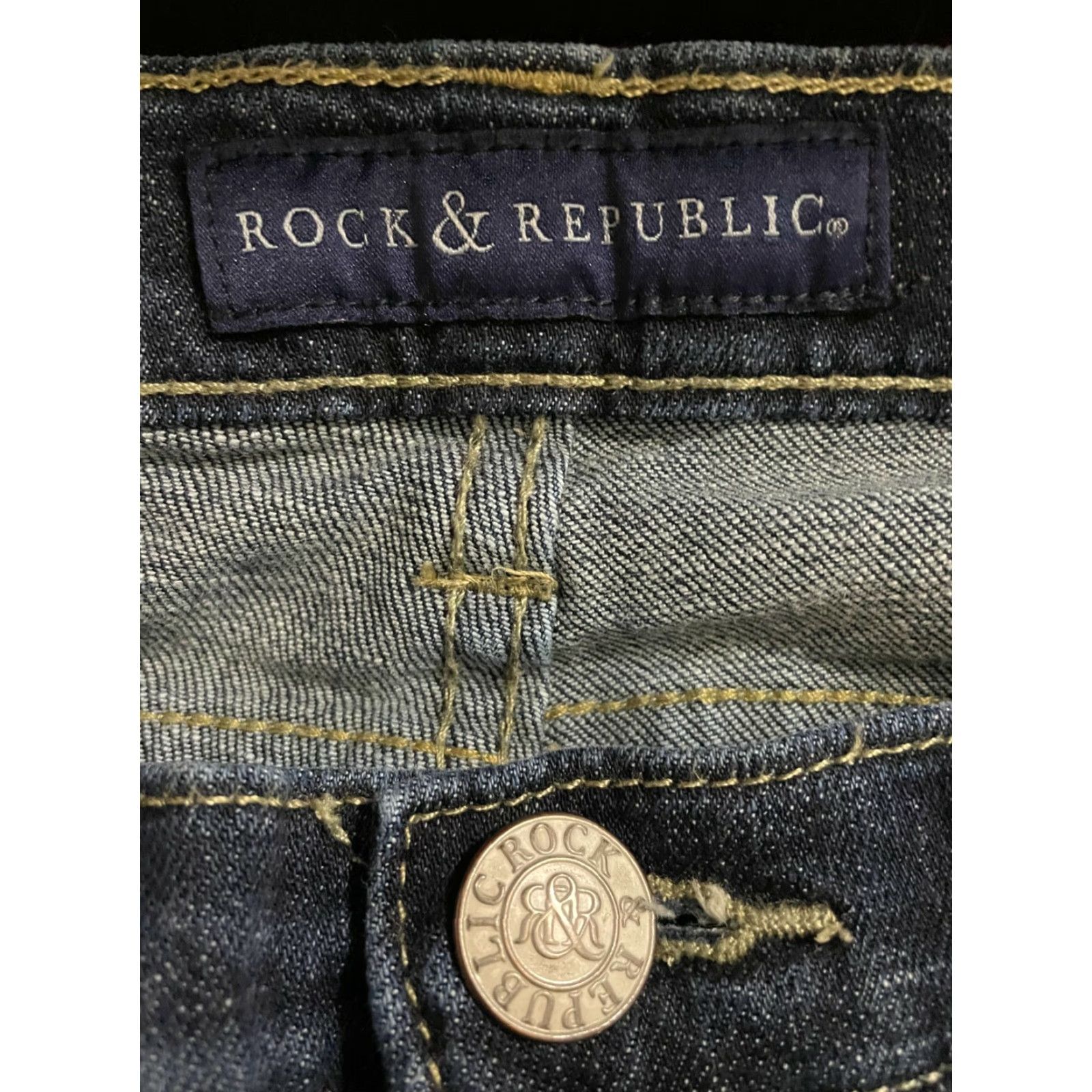 Vintage Rock & Republic Womens Sz 8m Berlin Skinny Jeans Dark Wash Size 30" / US 8 / IT 44 - 3 Thumbnail
