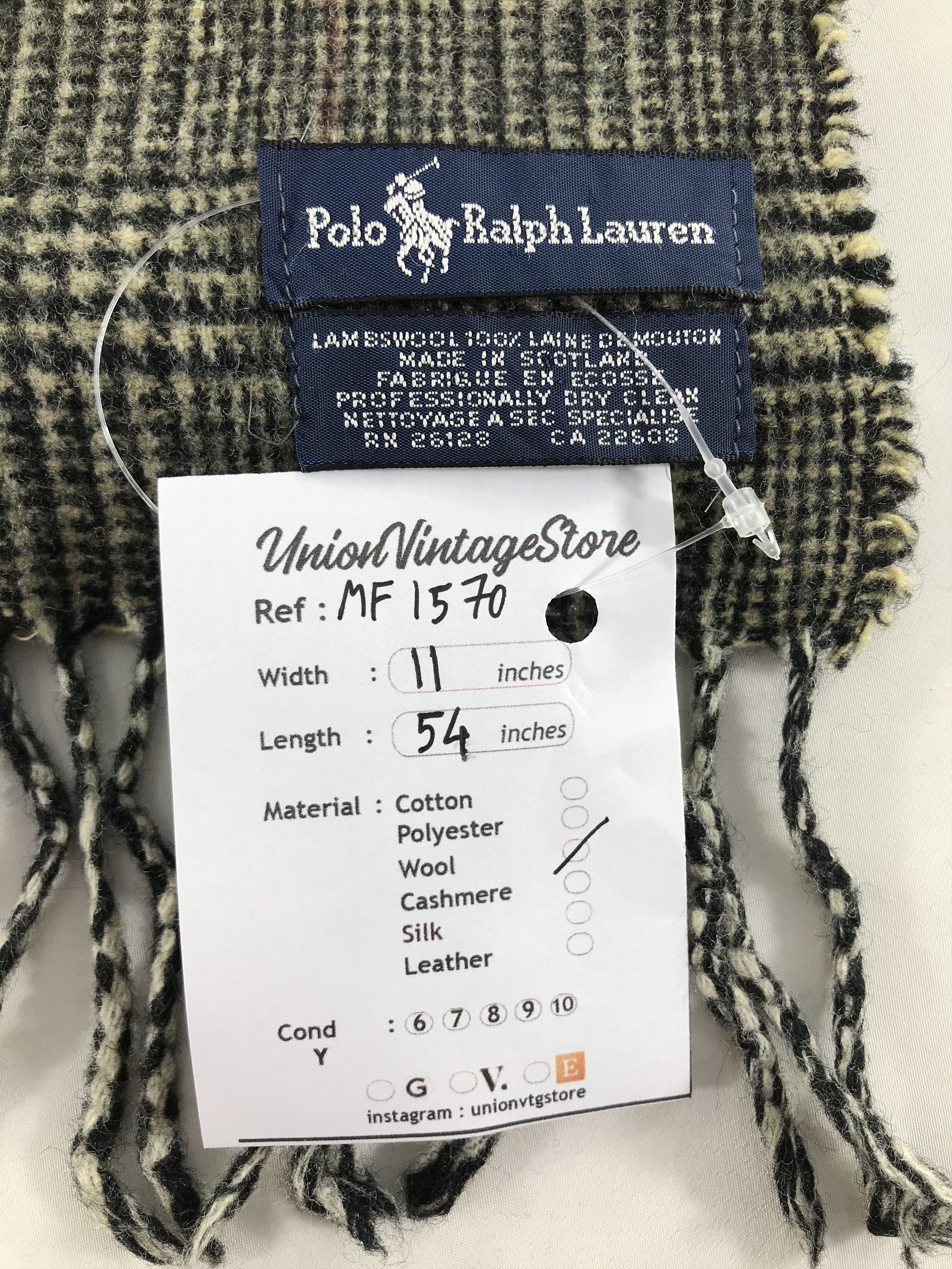 Polo Ralph Lauren Vintage Polo Ralph Lauren Scarf/Muffler/Neckwear MF1570 Size ONE SIZE - 6 Thumbnail