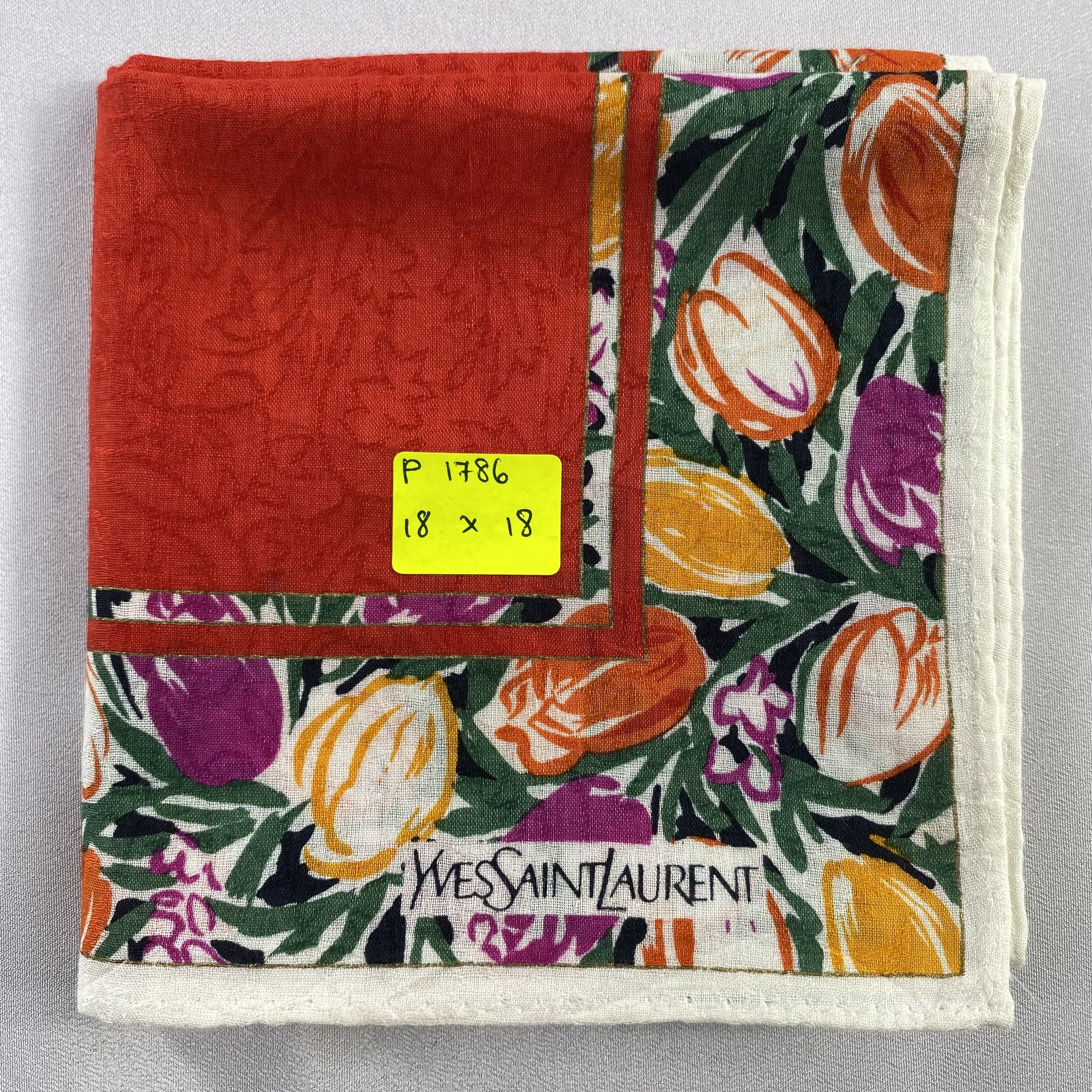 Vintage Yves Saint Laurent Bandana/ Handkerchief / Neckerchief-P1786 Size ONE SIZE - 5 Thumbnail