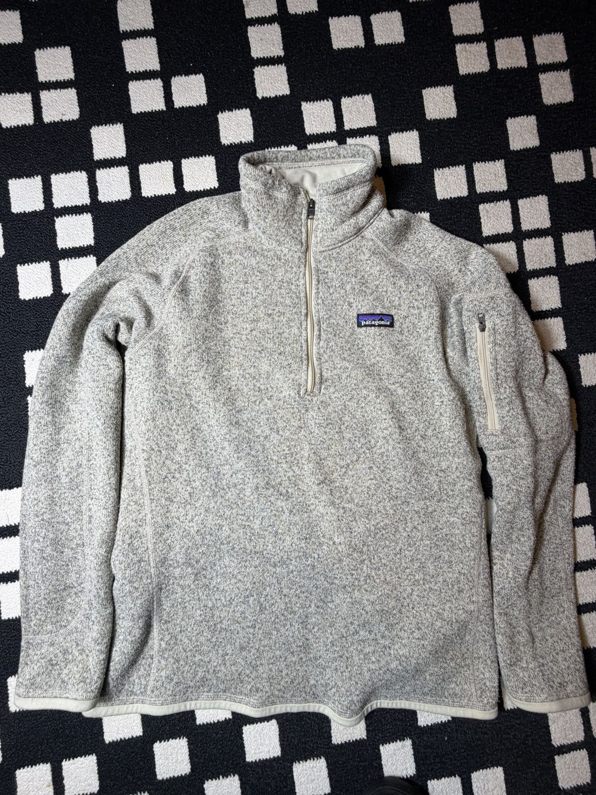 grey Patagonia Better Sweater 1/4 zip fleece pullover