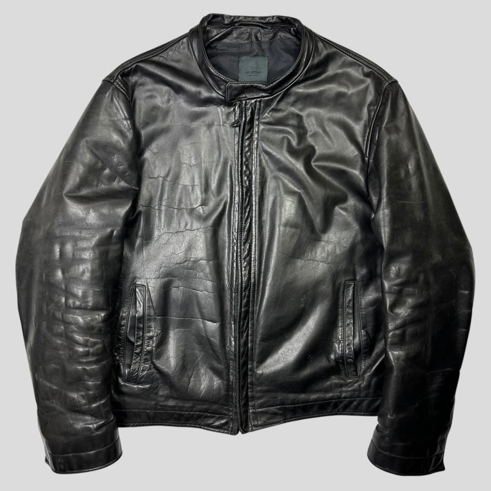 Neil Barrett Neil Barrett 00’s Textured Padded Leather Moto Jacket - L/ Size US L / EU 52-54 / 3 - 1 Thumbnail