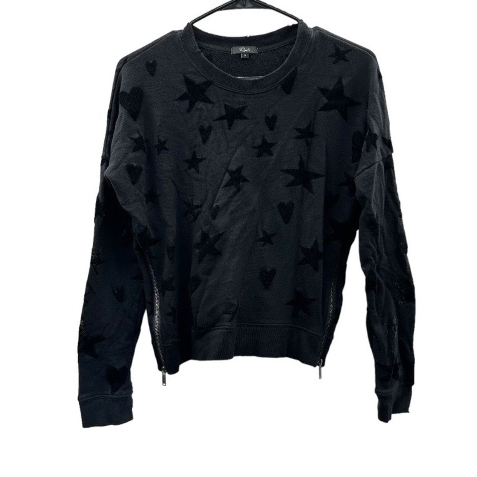 Rails Rails Black Marlo Flocked Hearts Stars Sweater Size S Size S / US 4 / IT 40 - 1 Thumbnail