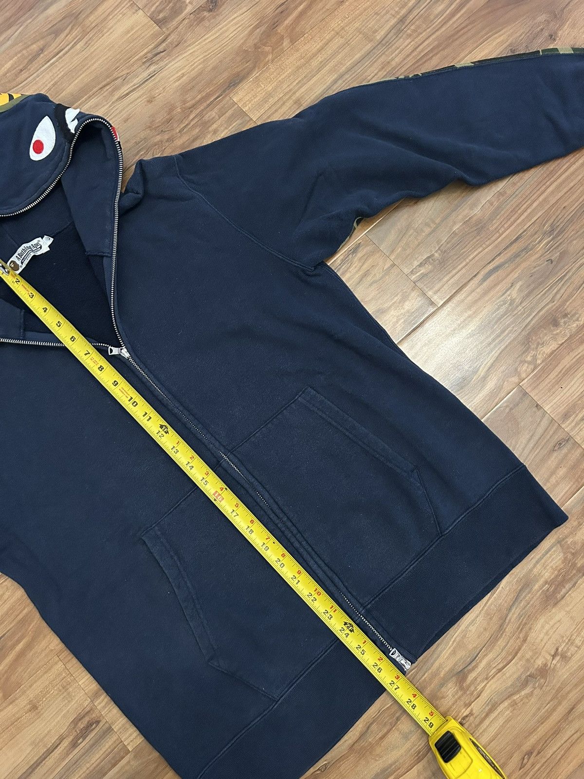 Bape OG Bape Navy/Green Camo Shark Full Zip Hoodie Size US L / EU 52-54 / 3 - 13 Thumbnail