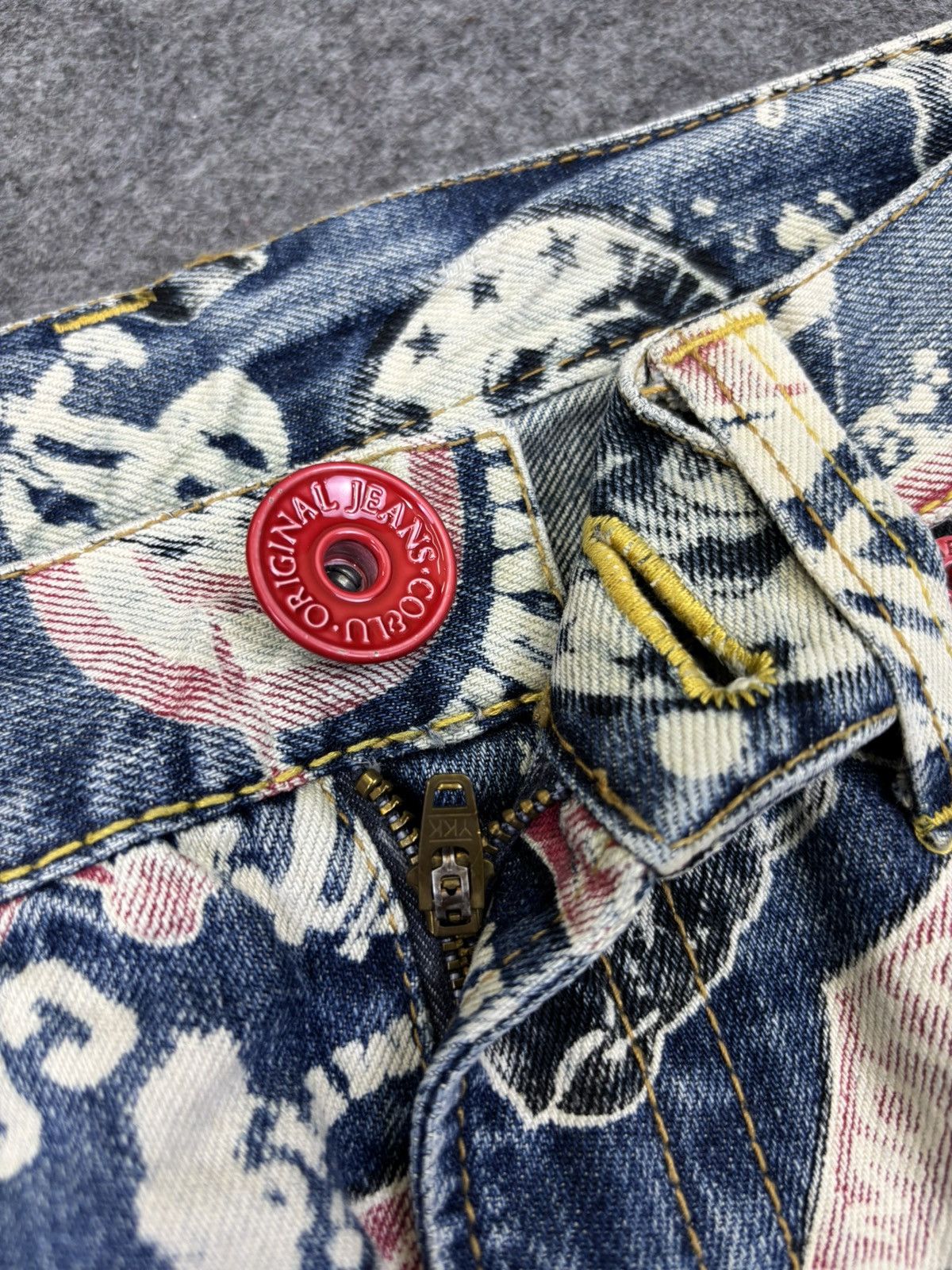 Designer Co&Lu Japan Dope Sick Full Print Denim F750 Size US 31 - 8 Thumbnail