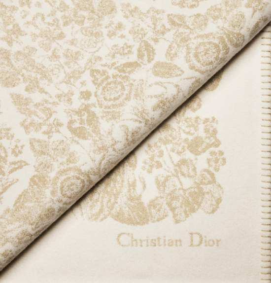 Dior o1w1db11125 51STE3 Size : OS / Blanket in Ivory/Gold Size ONE SIZE - 2 Thumbnail